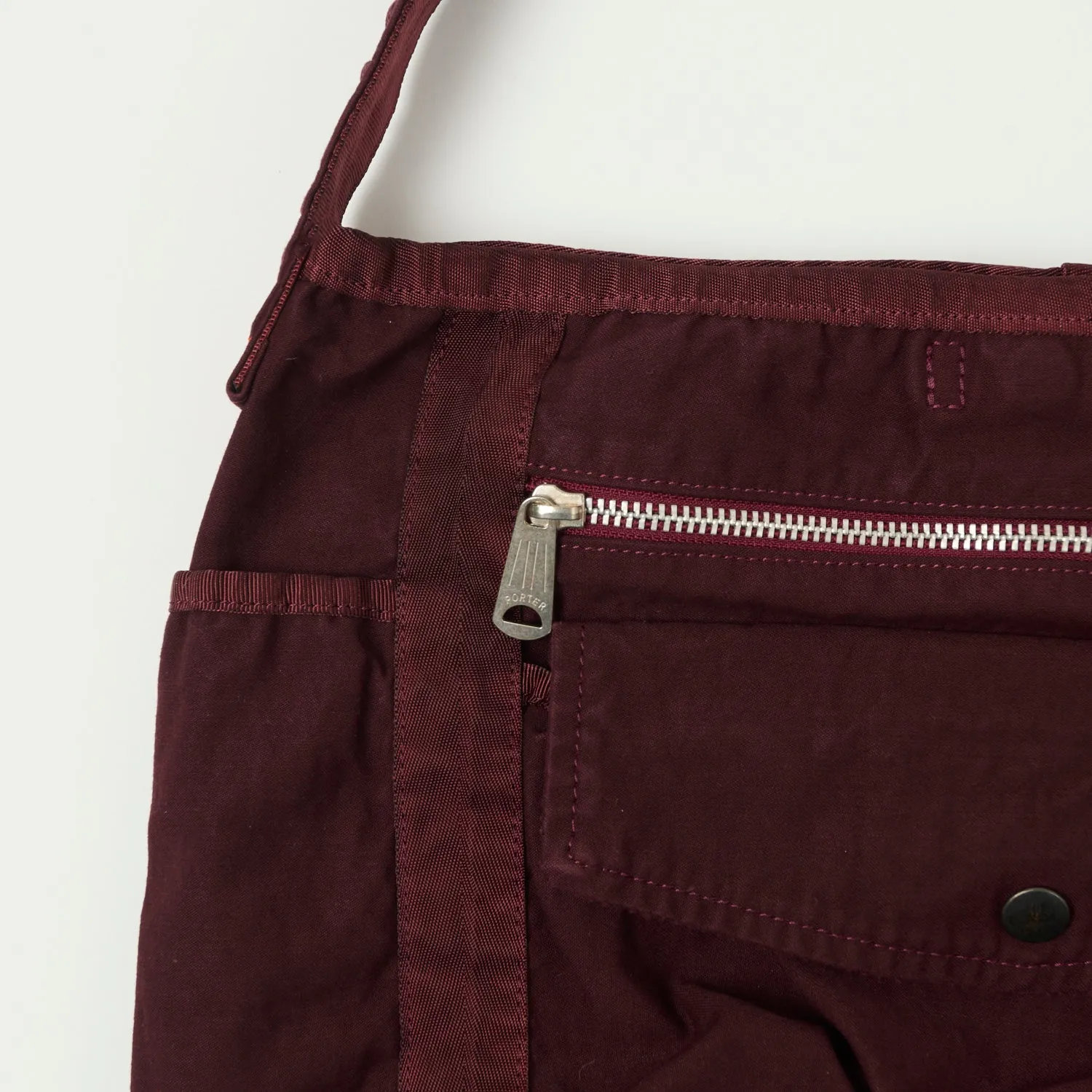 Porter-Yoshida & Co. Large Crag Shoulder Bag - Burgundy sold by Son of a Stag product image thumbnail 3