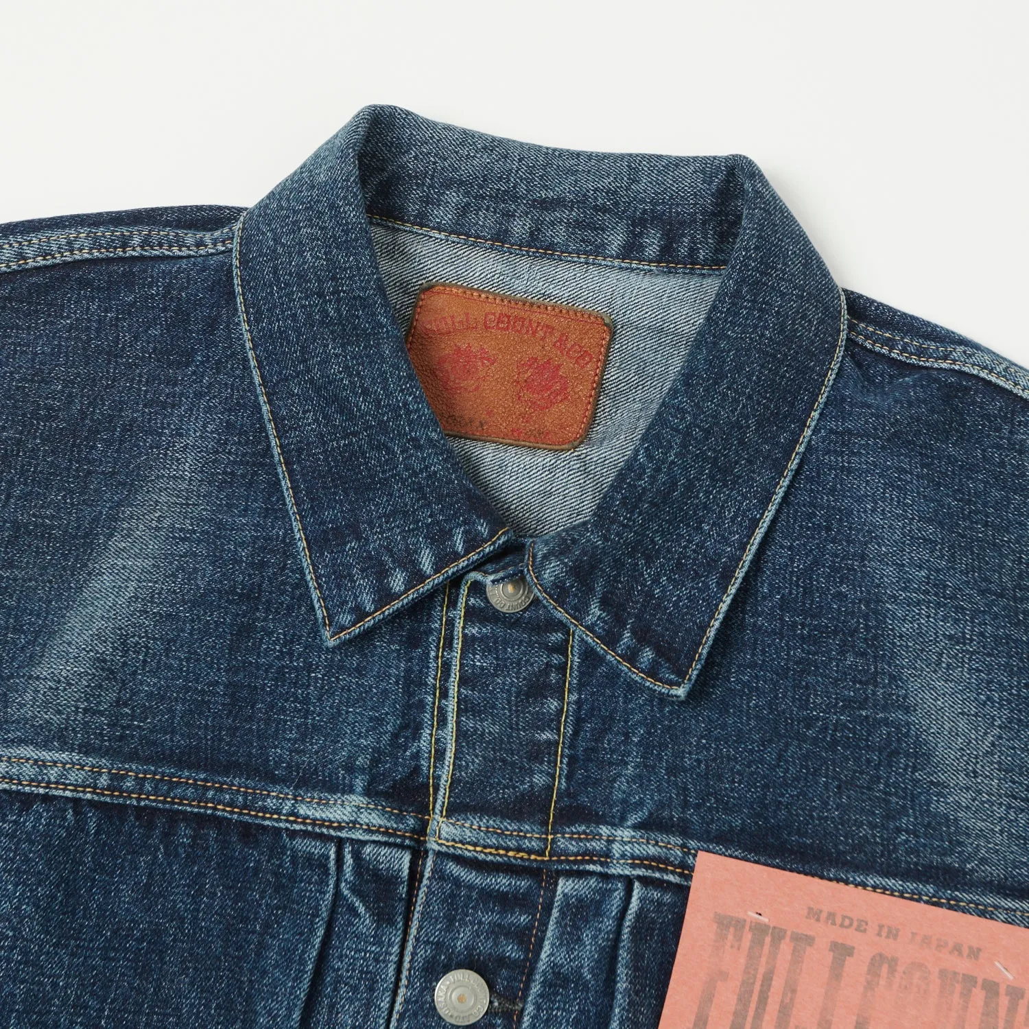 FULLCOUNT 2102XX 15.5oz Type II Denim Jacket - 'Fear of the Dark' Wash sold by Son of a Stag product image thumbnail 2