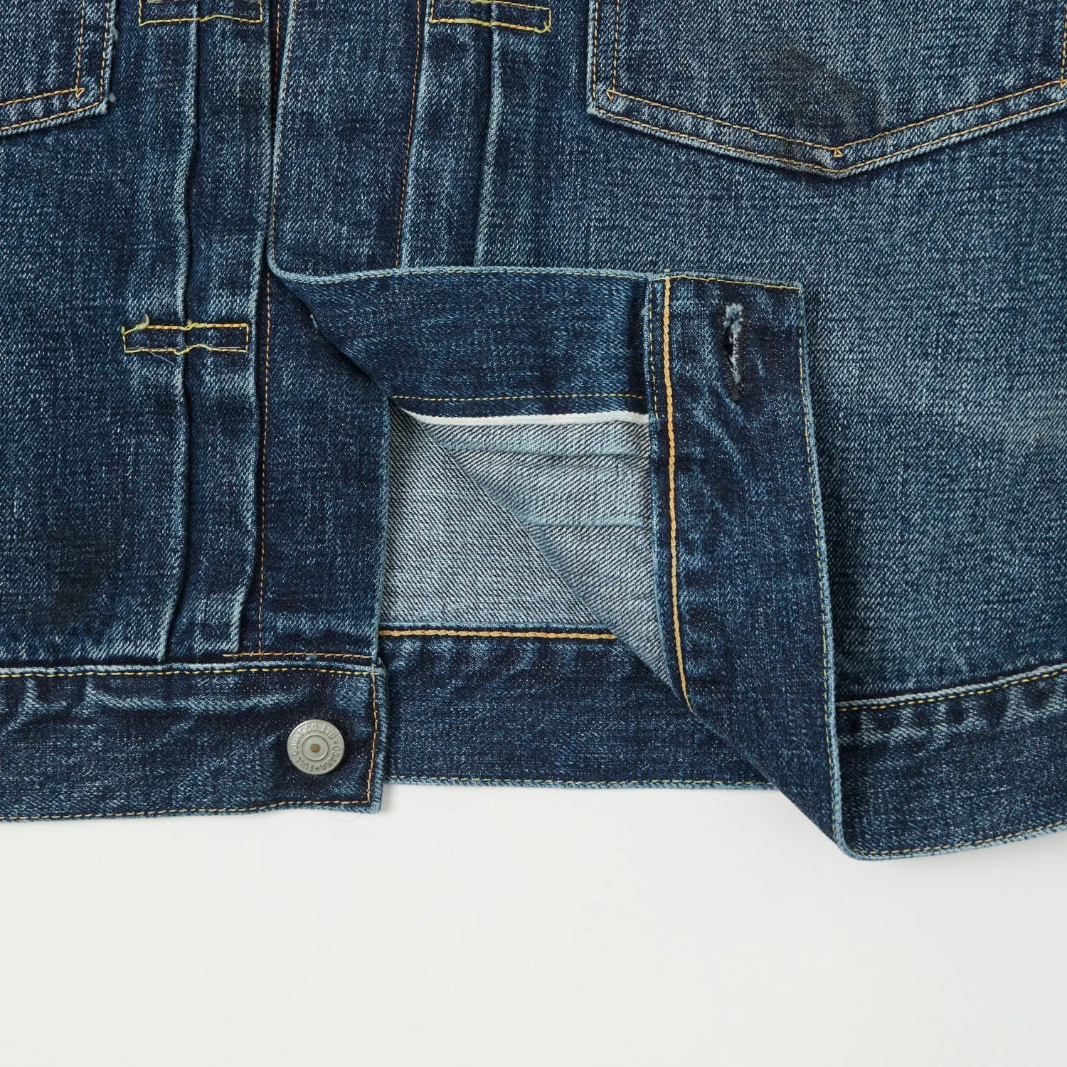 FULLCOUNT 2102XX 15.5oz Type II Denim Jacket - 'Fear of the Dark' Wash sold by Son of a Stag product image thumbnail 4