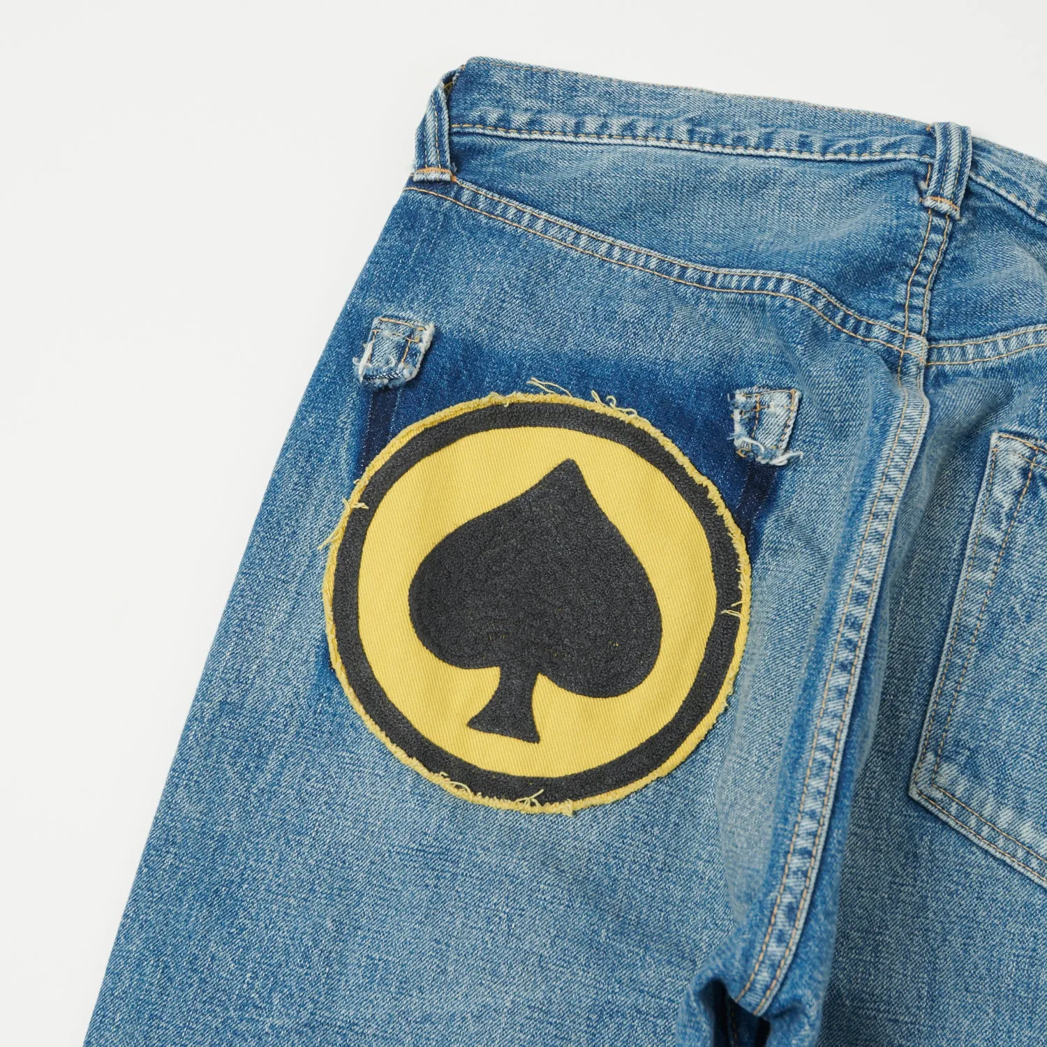 FULLCOUNT 0105HA Patched 13.7oz Wide Straight Jean - 'Dartford' Wash sold by Son of a Stag product image thumbnail 2