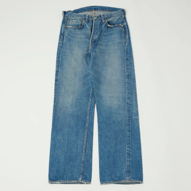 FULLCOUNT 0105HA Patched 13.7oz Wide Straight Jean - 'Dartford' Wash sold by Son of a Stag