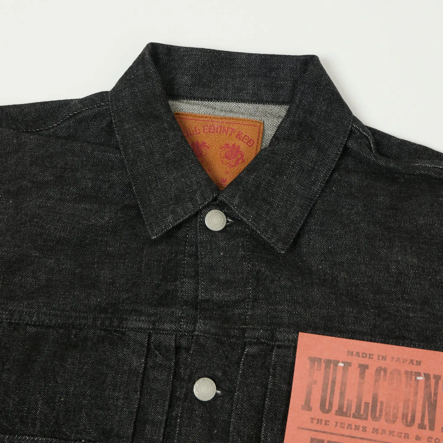Full Count 2102 13.7oz Type II Denim Jacket - Black One Wash sold by Son of a Stag product image thumbnail 2