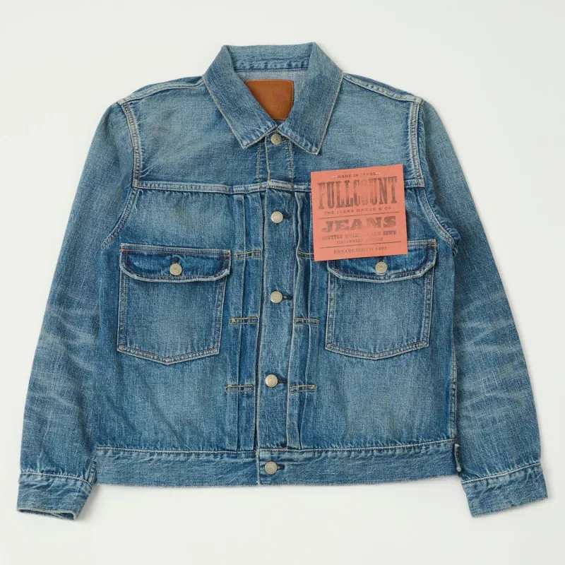 FULLCOUNT 2102SS 'Super Smooth' 11.5oz Type II Denim Jacket - 'Dartford' Wash sold by Son of a Stag