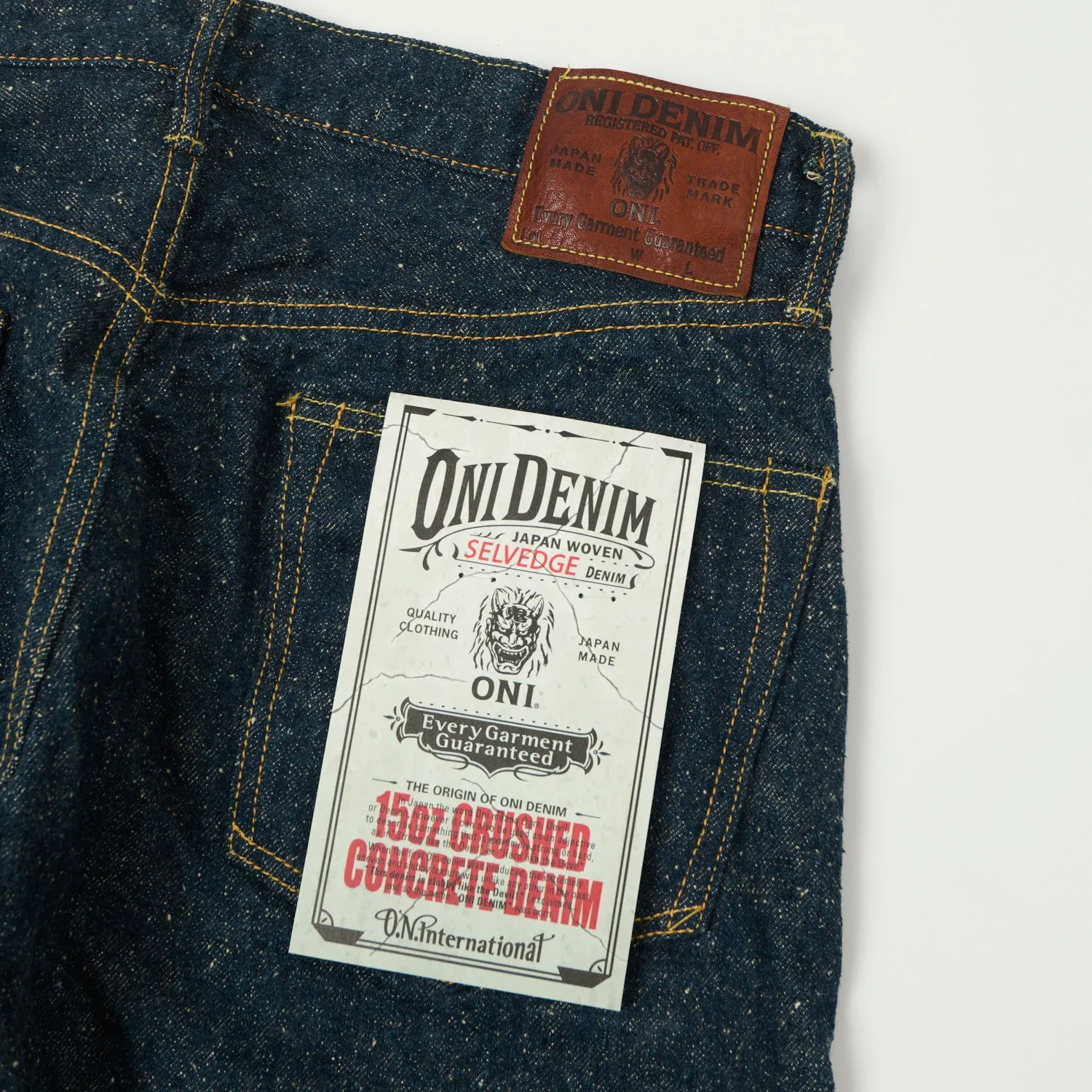 ONI Denim 622-CCD Kabuki 'Crushed Concrete Denim' 15oz Regular Tapered Jean - One Wash sold by Son of a Stag product image thumbnail 2
