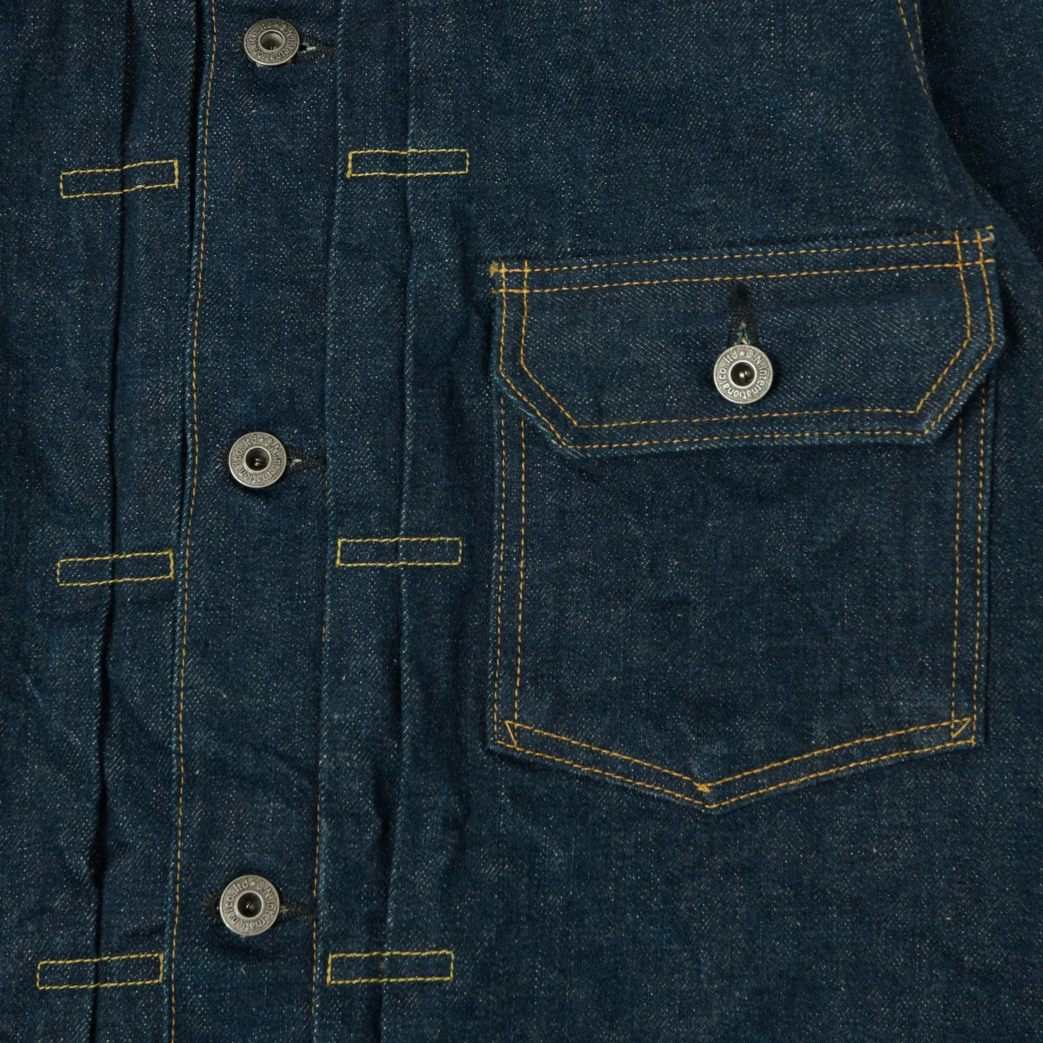ONI Denim 01507L Ishikawadai 15oz Type-I Denim Jacket - One Wash sold by Son of a Stag product image thumbnail 3
