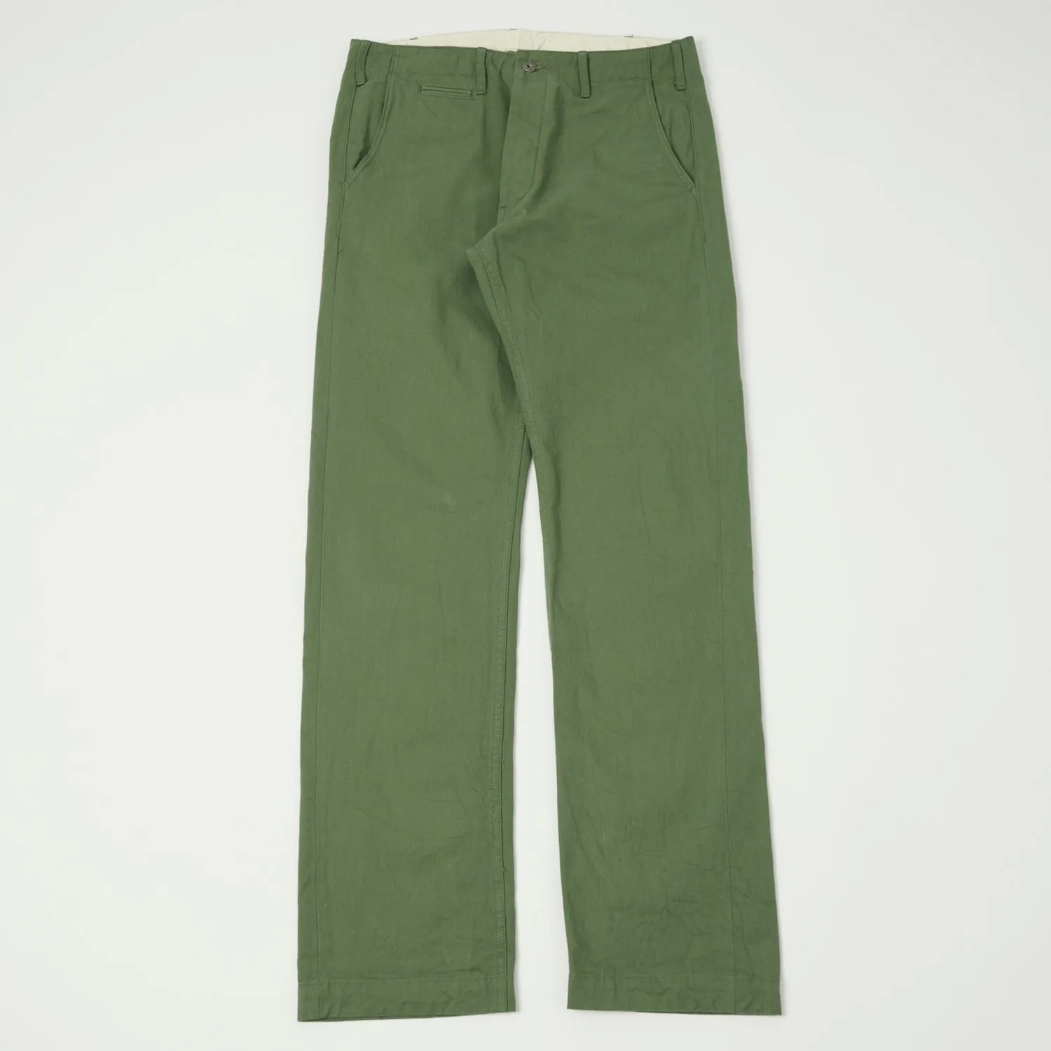 ONI Denim 737-SVC-LOL 9.5oz Selvedge Chino - Light Olive sold by Son of a Stag