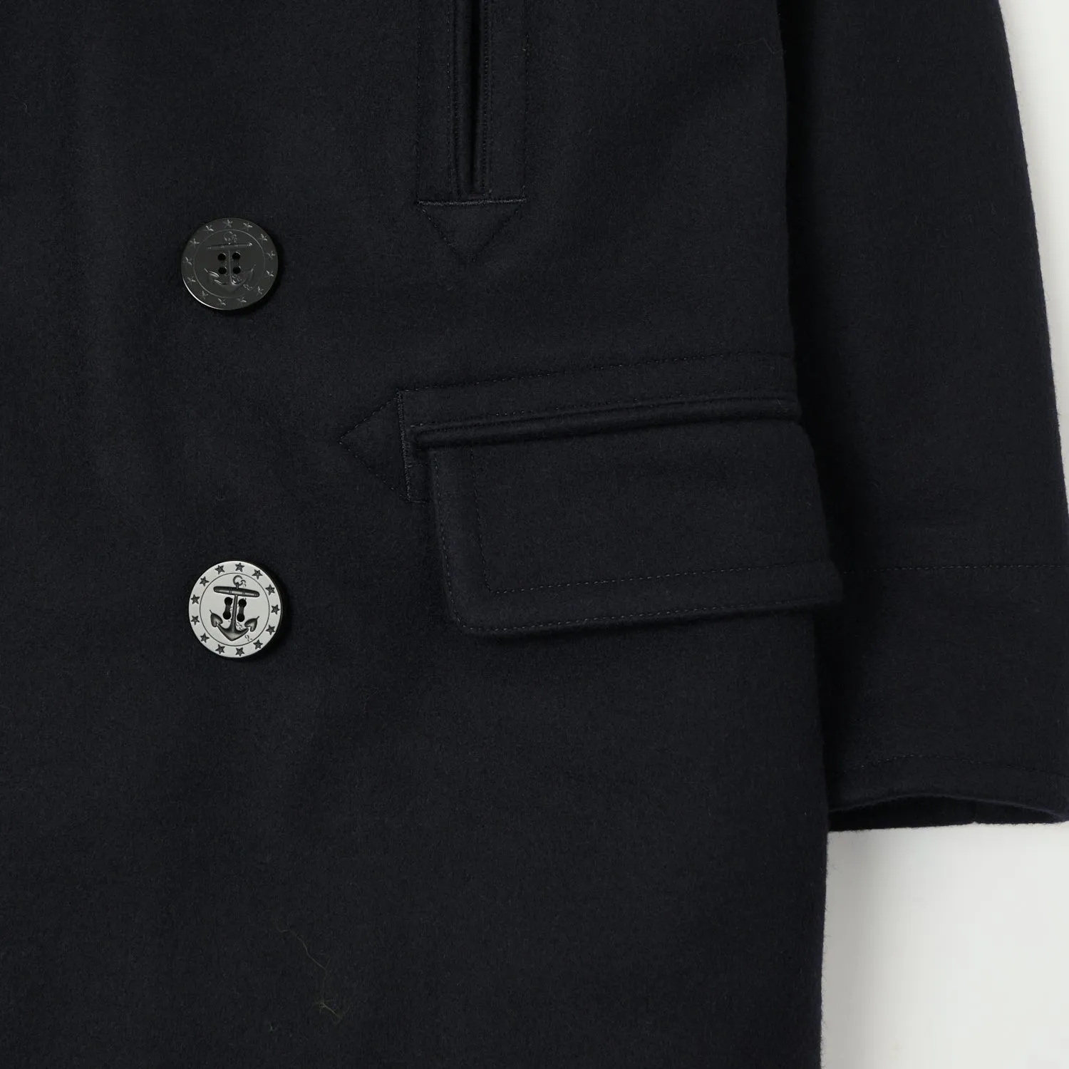 Buzz Rickson's U.S. Navy Long Pea Coat - Navy sold by Son of a Stag product image thumbnail 2