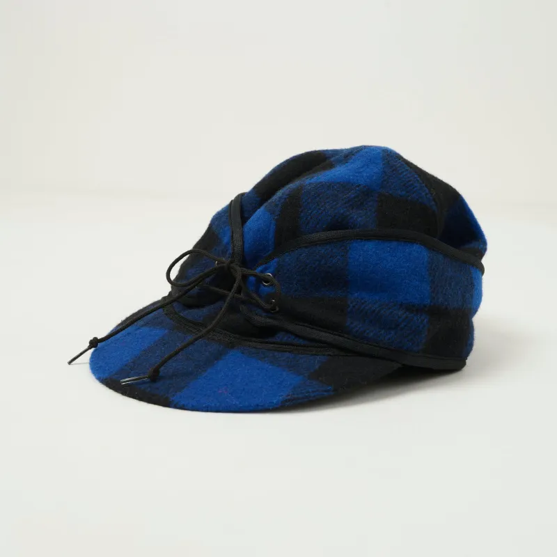 Crown Cap 1-1701 Buffalo Check Railroad Cap - Royal/Black sold by Son of a Stag