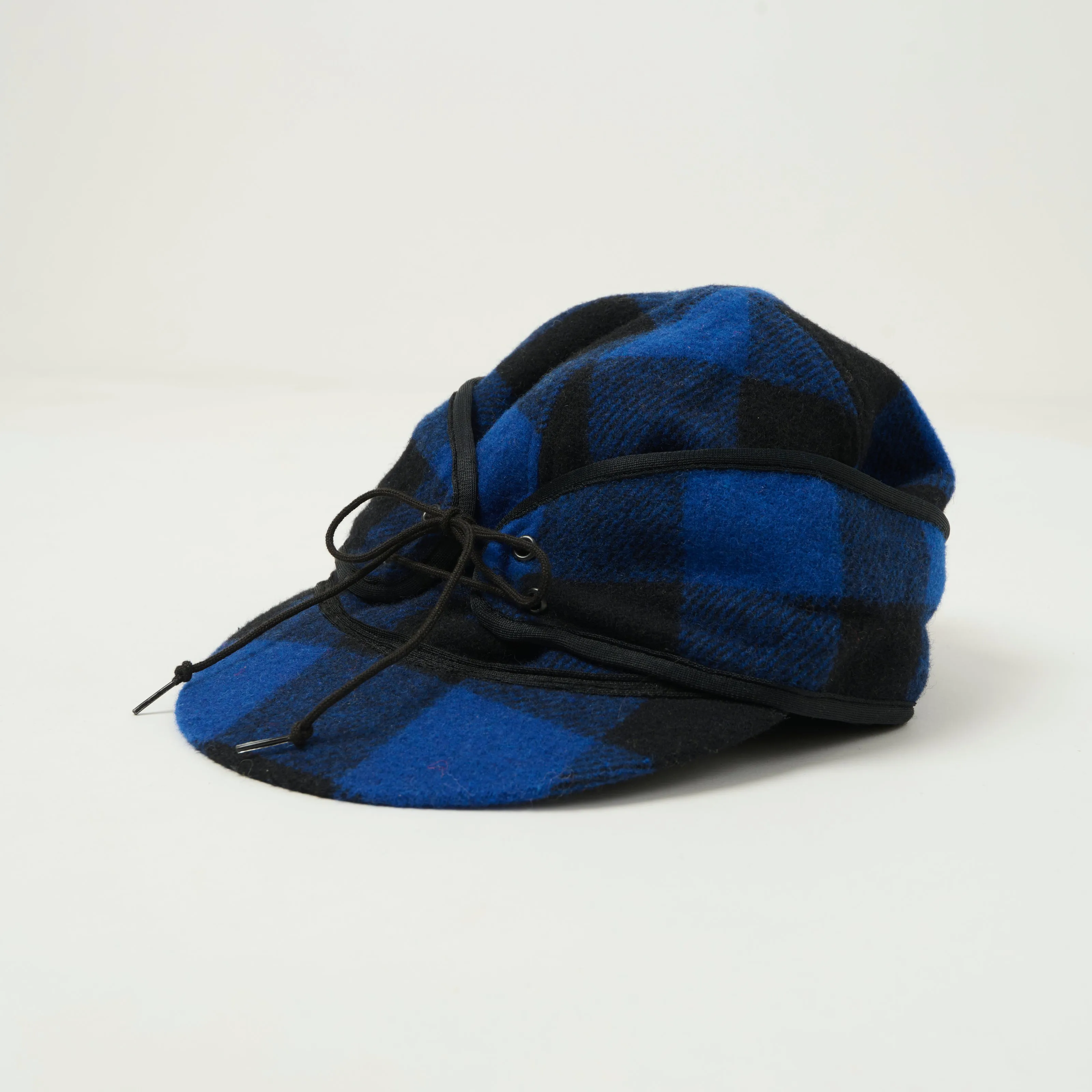 Crown Cap 1-1701 Buffalo Check Railroad Cap - Royal/Black sold by Son of a Stag