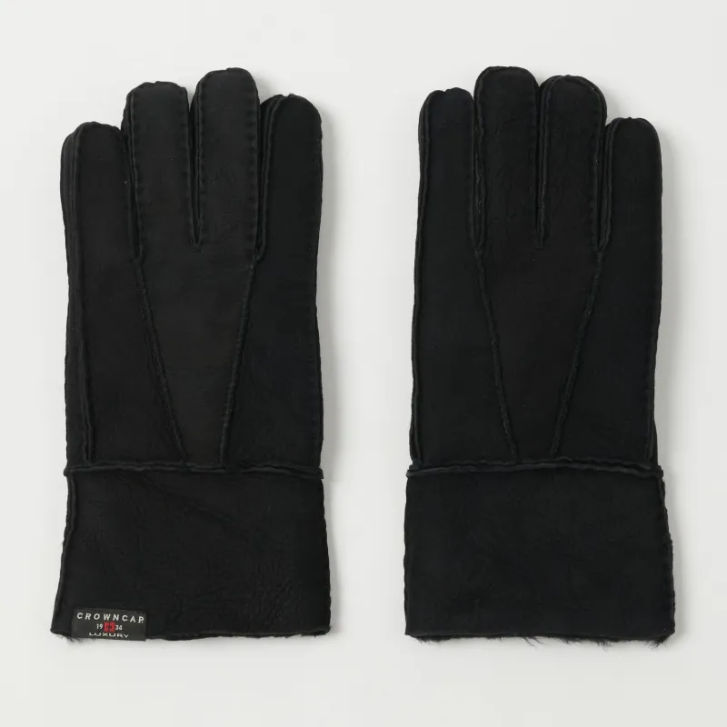 Crown Cap 4-01615 Shearling Gloves - Black sold by Son of a Stag