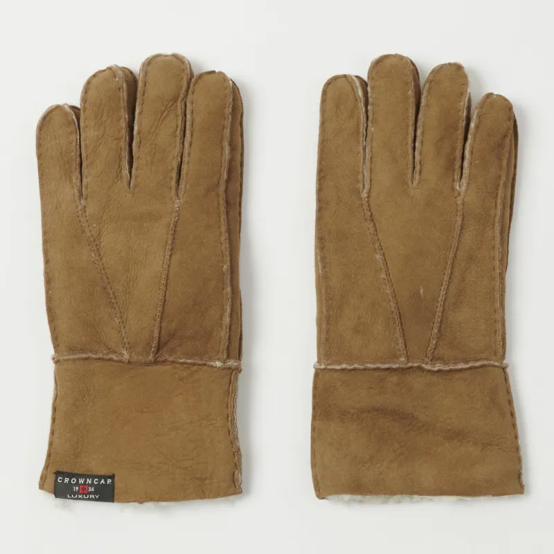 Crown Cap 4-01615 Shearling Gloves - Camel sold by Son of a Stag