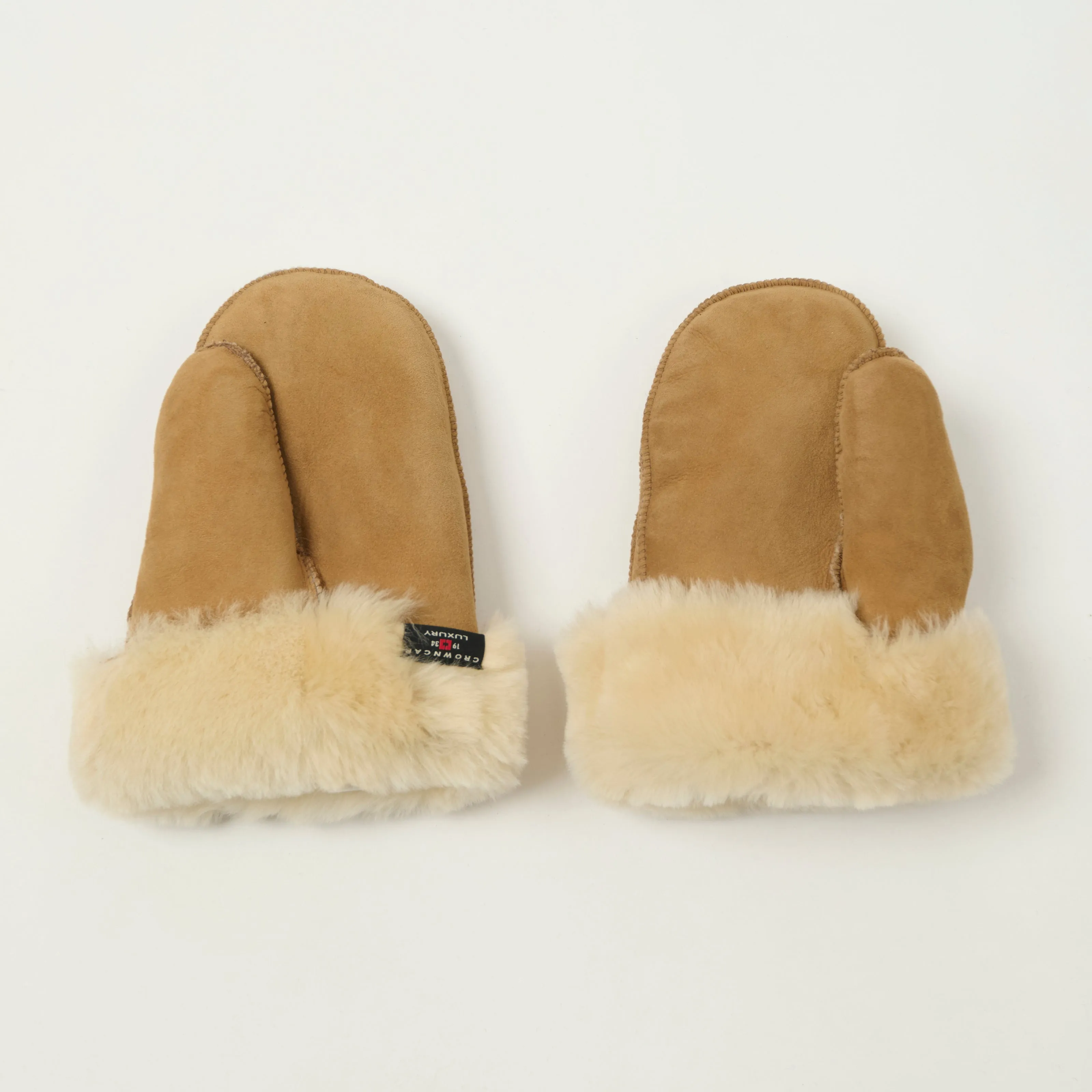 Crown Cap 4-86016 Shearling Mittens - Camel sold by Son of a Stag product image thumbnail 2