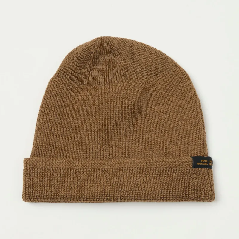 Dehen 1920 Wool Knit Watch Cap - Dark Tan made by Dehen 1920
