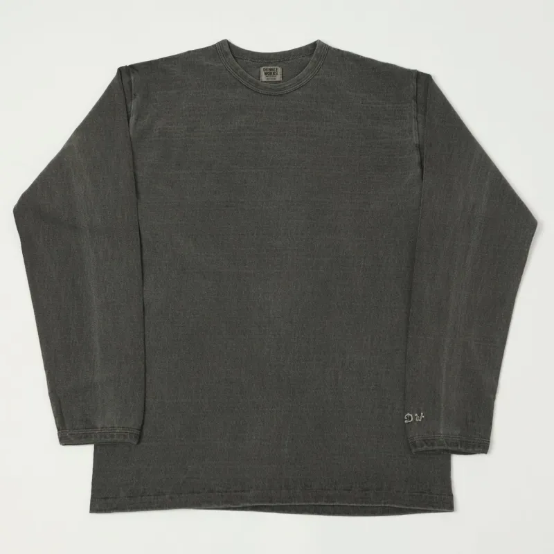 Dubbleworks Heavy Fabric Long Sleeve Pigment Dye Tee - Sumikuro sold by Son of a Stag
