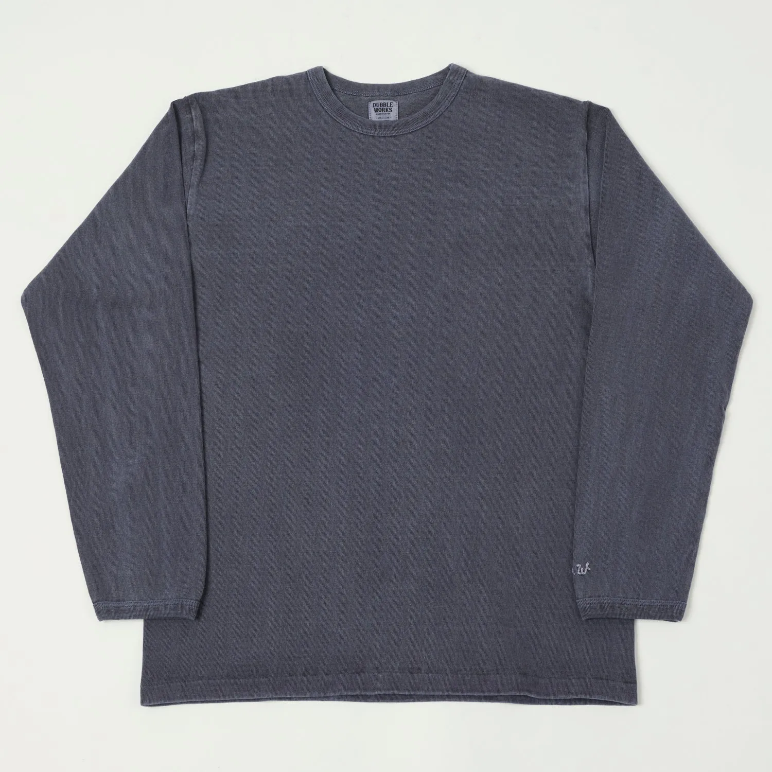 Dubbleworks Heavy Fabric Long Sleeve Pigment Dye Tee - Pd. Navy sold by Son of a Stag