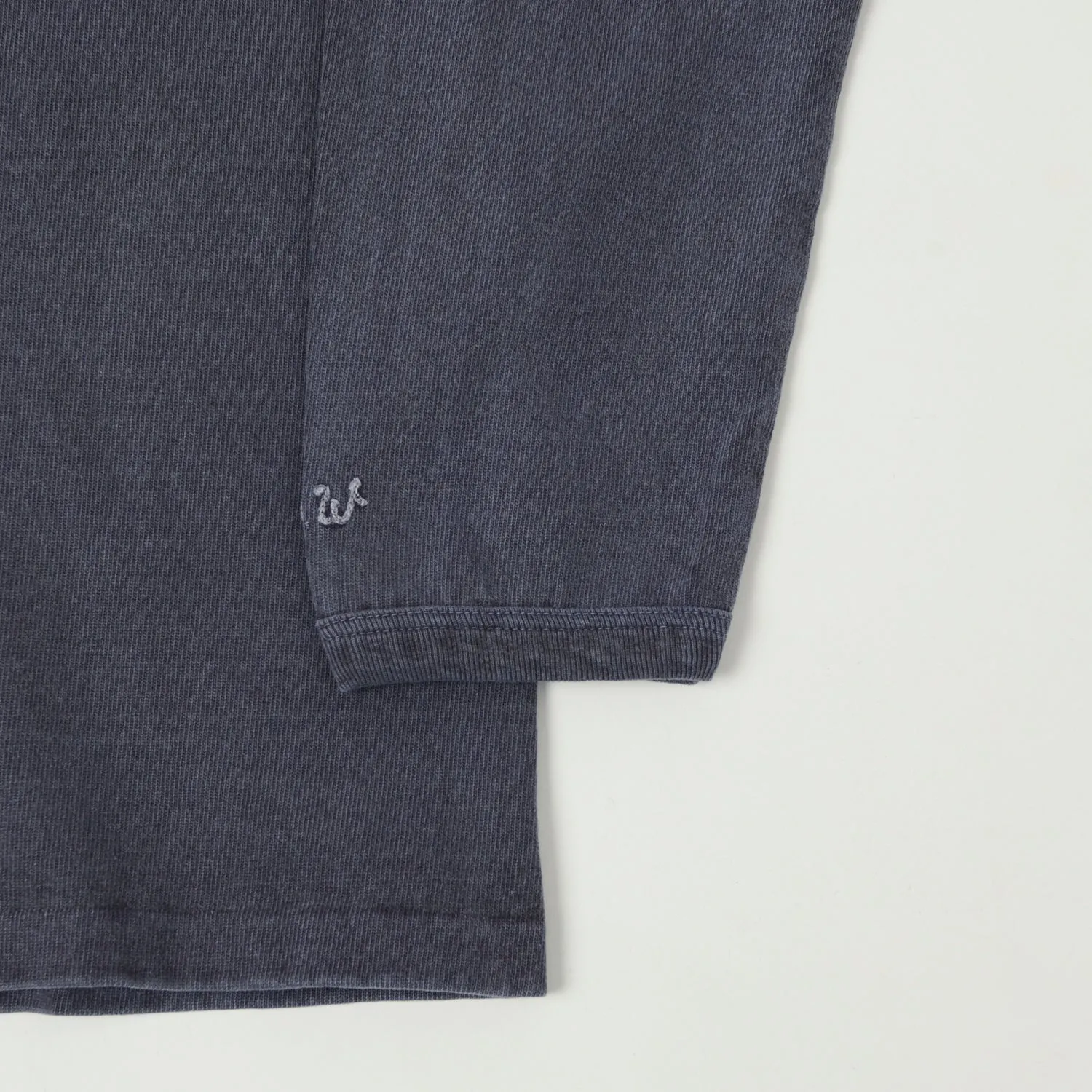 Dubbleworks Heavy Fabric Long Sleeve Pigment Dye Tee - Pd. Navy sold by Son of a Stag product image thumbnail 3