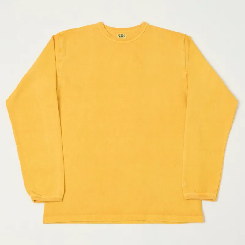 Dubbleworks Heavy Fabric Long Sleeve Pigment Dye Tee - Pd. Gold sold by Son of a Stag