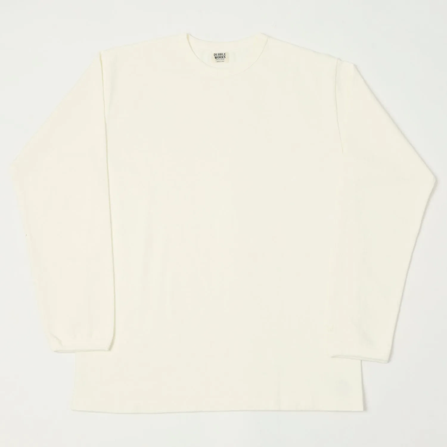 Dubbleworks Heavy Fabric Long Sleeve Tee - Off White sold by Son of a Stag