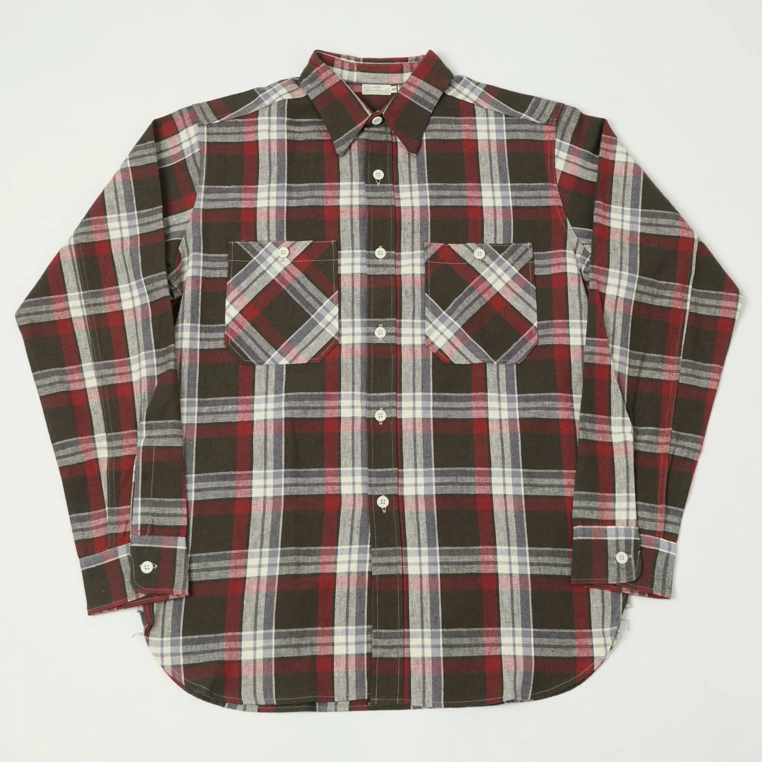 Warehouse & Co 3055 Duck Digger Plaid Work Shirt - Charcoal sold by Son of a Stag