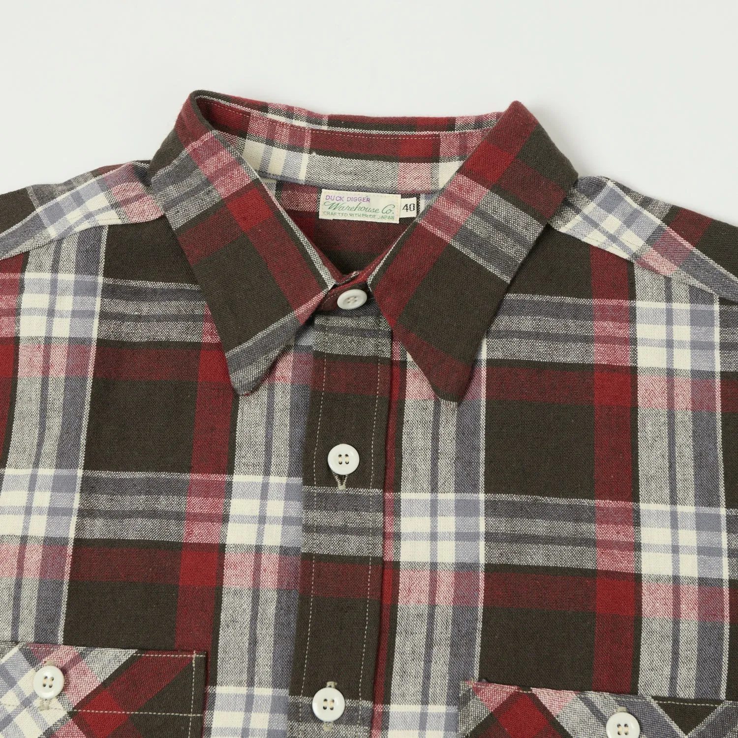 Warehouse & Co 3055 Duck Digger Plaid Work Shirt - Charcoal sold by Son of a Stag product image thumbnail 2