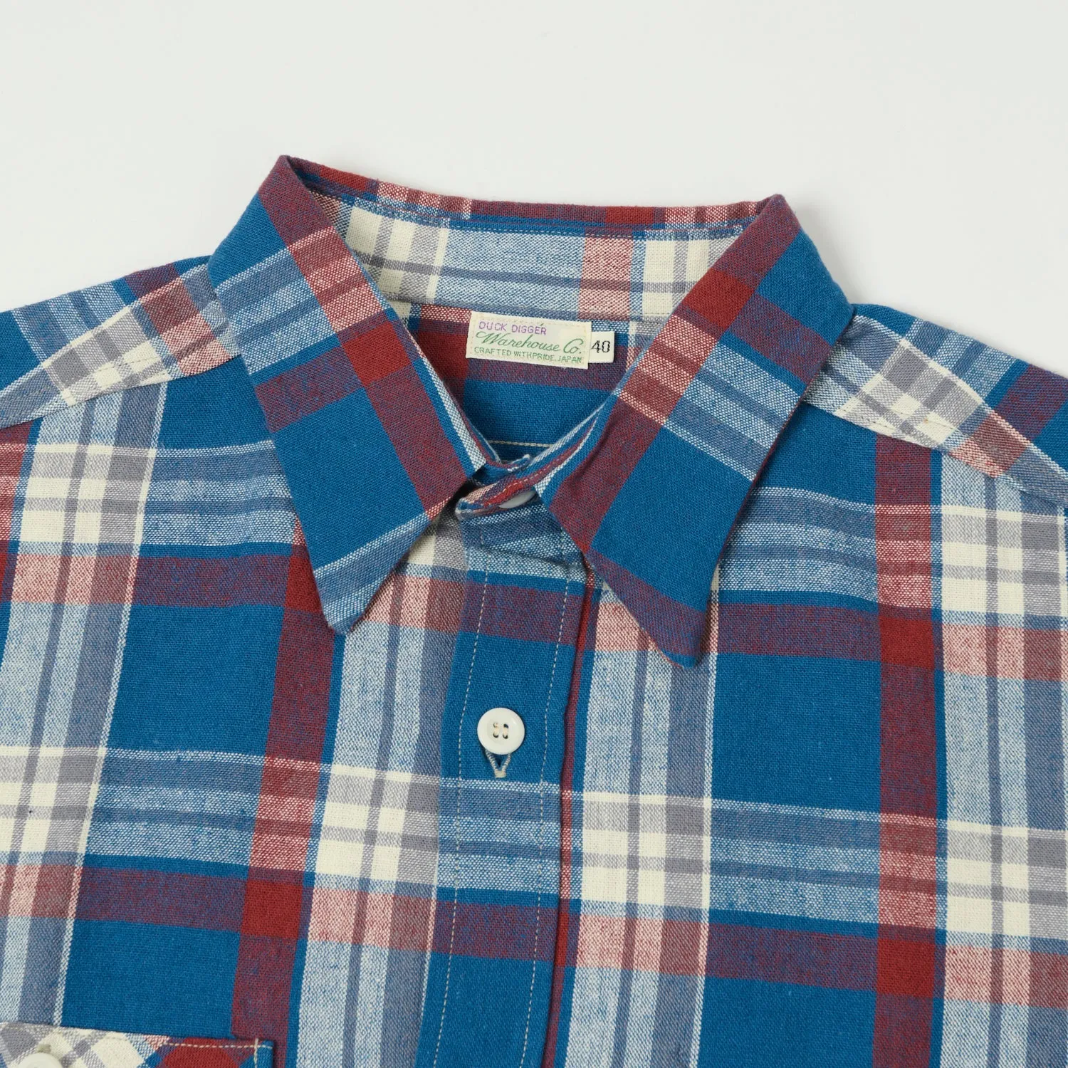 Warehouse & Co 3055 Duck Digger Plaid Work Shirt - Blue sold by Son of a Stag product image thumbnail 2