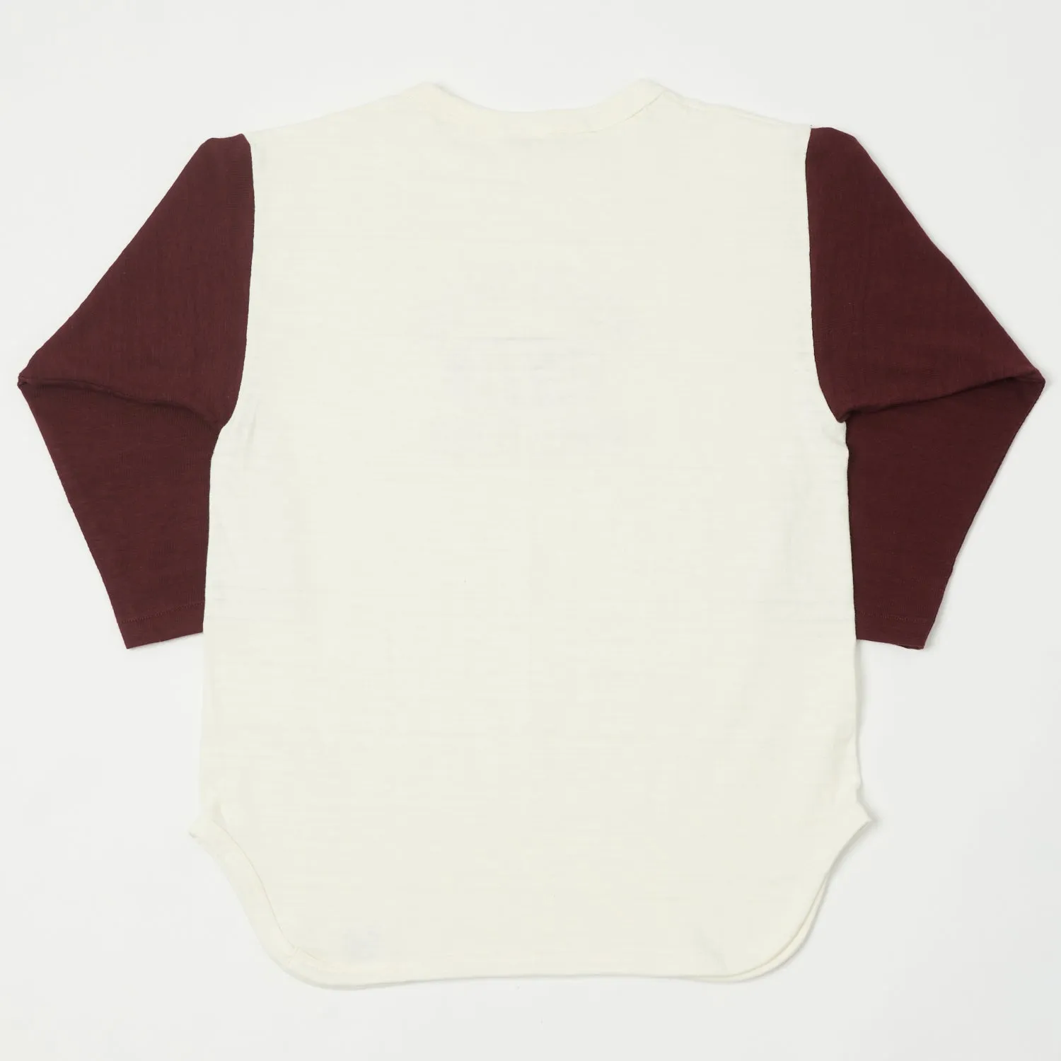 Warehouse & Co 4800 'North Shore' Baseball T-Shirt - Cream/Bordeaux sold by Son of a Stag product image thumbnail 4