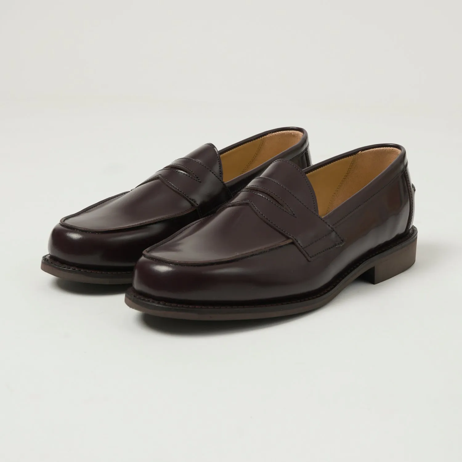 Sanders Butt Seam Loafer Shoe - Burgundy Polishing Leather sold by Son of a Stag