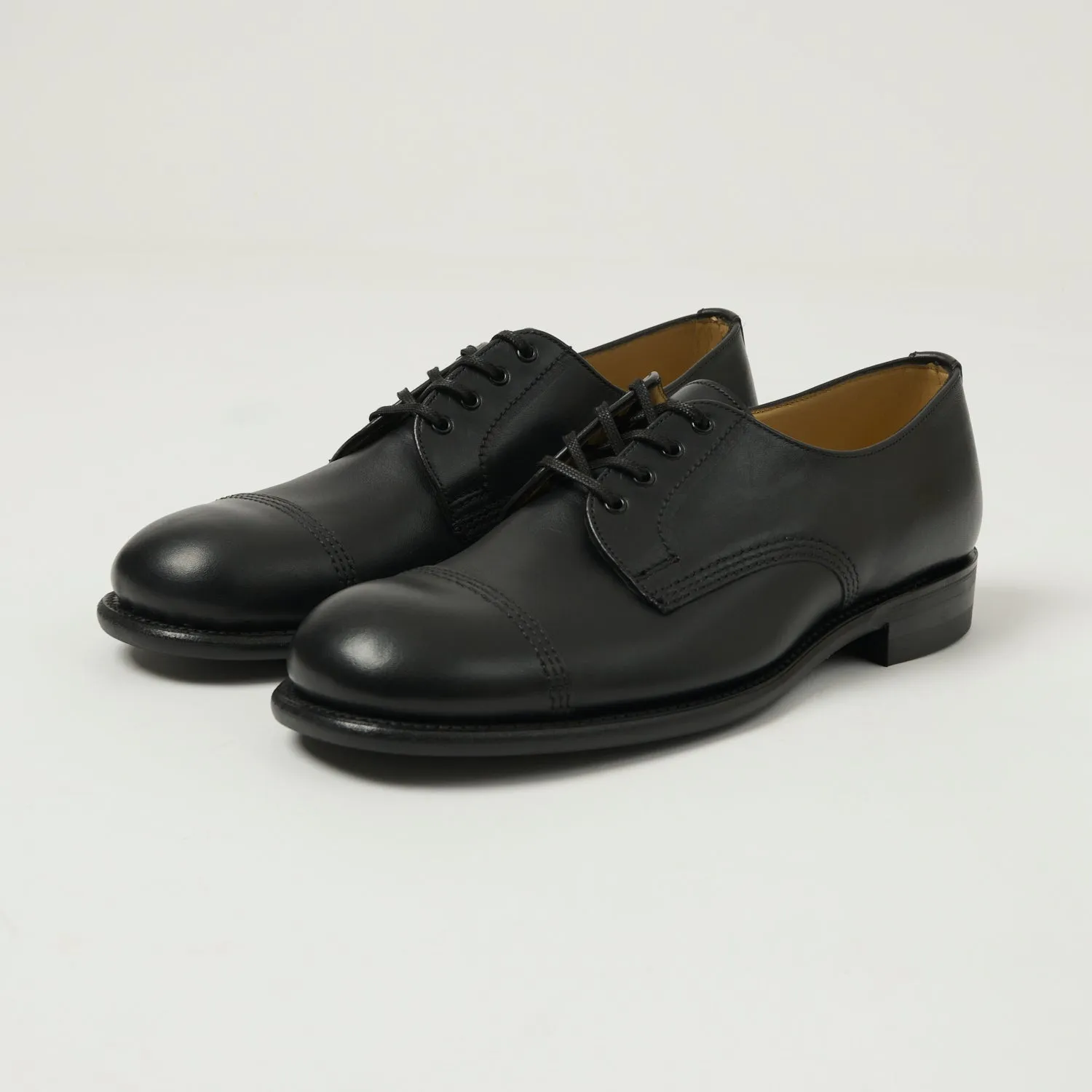 Sanders Derby Shoe - Black Waxy sold by Son of a Stag