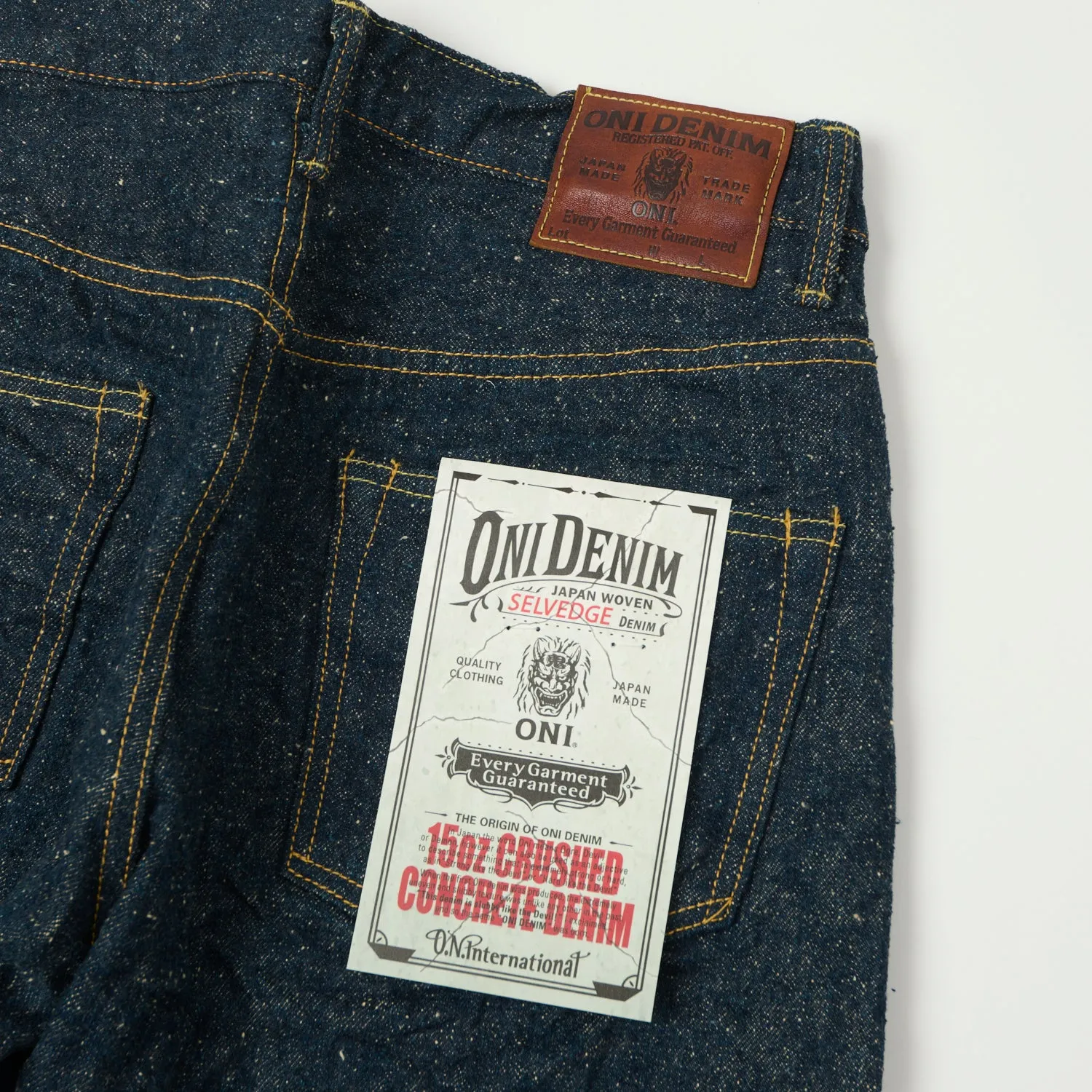 ONI Denim 266-CCD Kabuki 'Crushed Concrete Denim' 15oz Regular Straight Jean - One Wash sold by Son of a Stag product image thumbnail 2