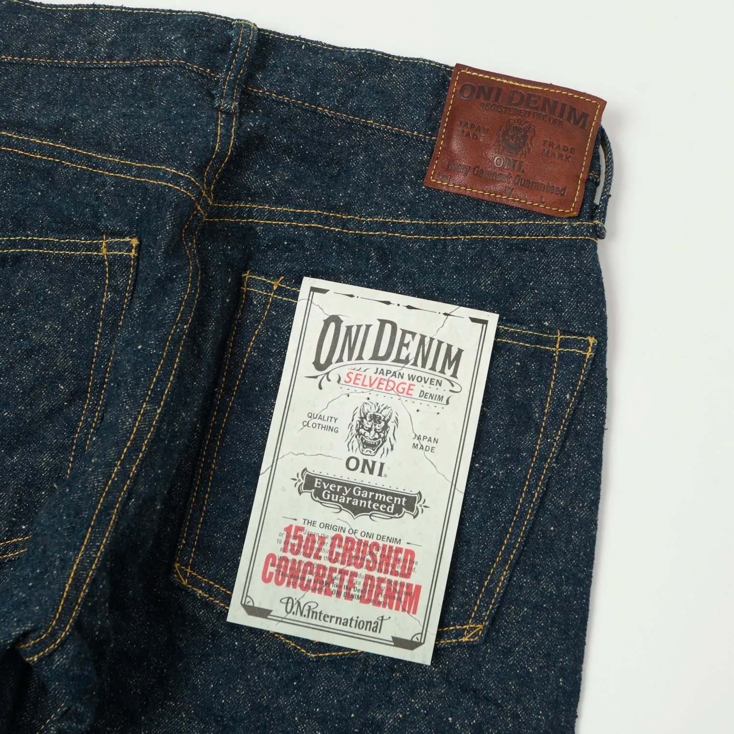 ONI Denim 246-CCD Kabuki 'Crushed Concrete Denim' 15oz Relaxed Tapered Jean - One Wash sold by Son of a Stag product image thumbnail 2
