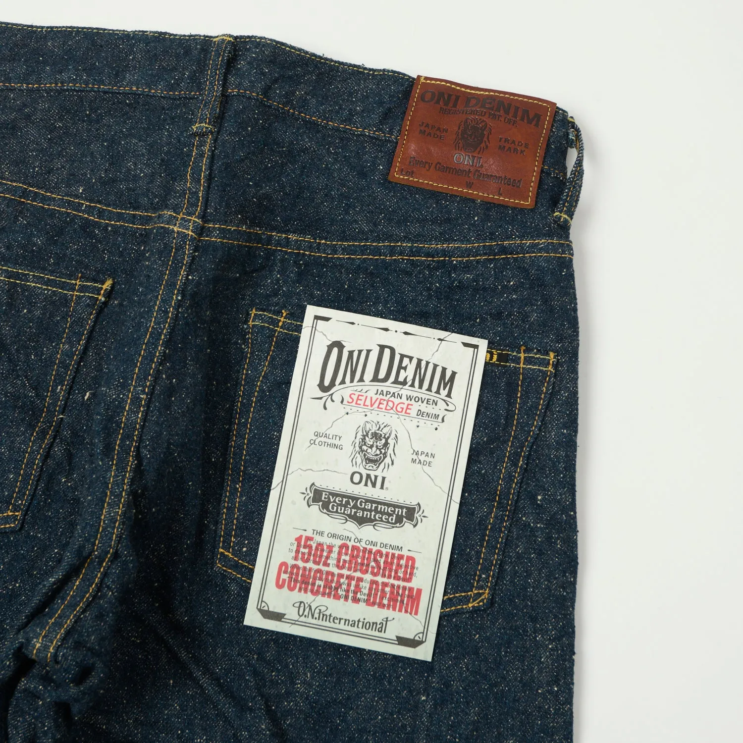 ONI Denim 200-CCD Kabuki 'Crushed Concrete Denim' 15oz Wide Straight Jean - One Wash sold by Son of a Stag product image thumbnail 2