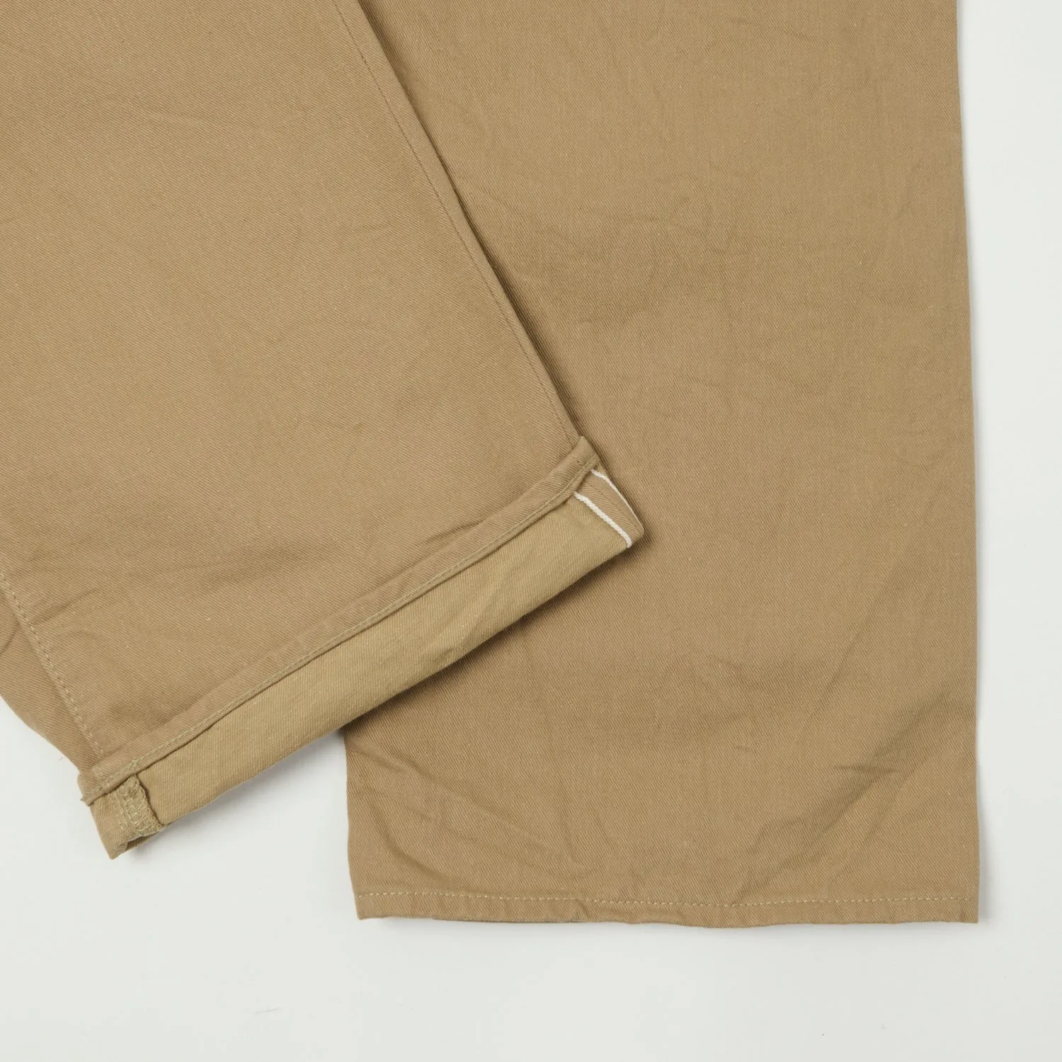 ONI Denim 022-SCKB 9.5oz Selvedge Chambray Wide Straight Chino - Khaki Beige sold by Son of a Stag product image thumbnail 3