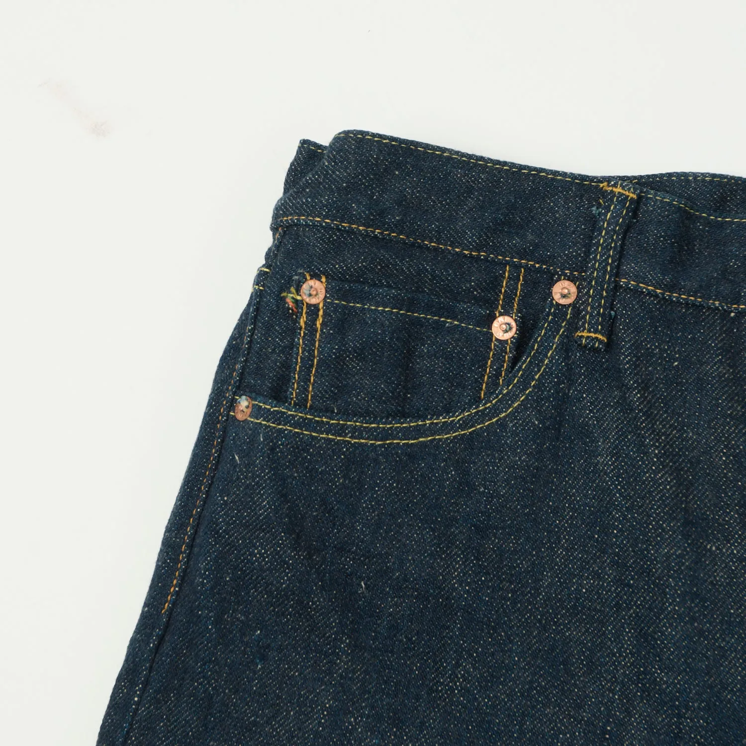 ONI Denim 246ZR-ECRU 'Secret Denim Ecru Weft' 20oz Relaxed Tapered Jean - One Wash sold by Son of a Stag product image thumbnail 4