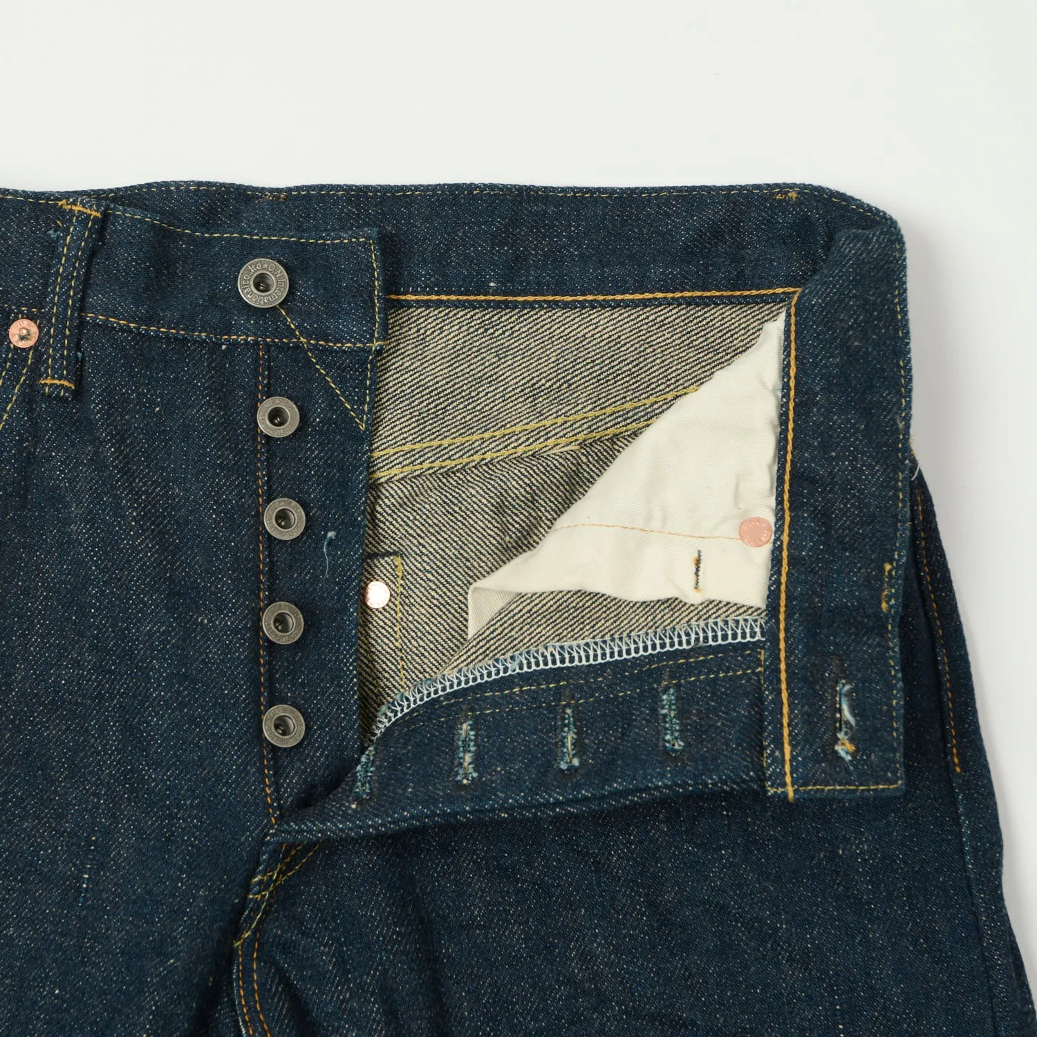 ONI Denim 246ZR-ECRU 'Secret Denim Ecru Weft' 20oz Relaxed Tapered Jean - One Wash sold by Son of a Stag product image thumbnail 5
