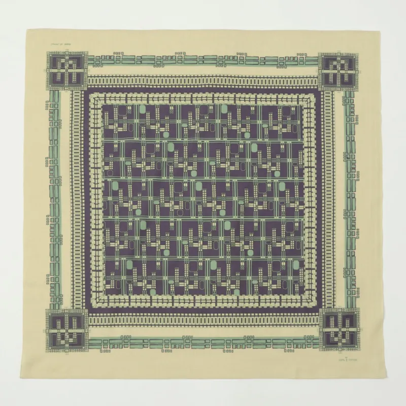 One Ear Brand 'Fugue' Bandana - Pale Green sold by Son of a Stag