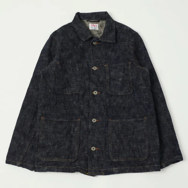 ONI Denim 03502-Kasuri 17oz Coverall Jacket - Rinsed sold by Son of a Stag