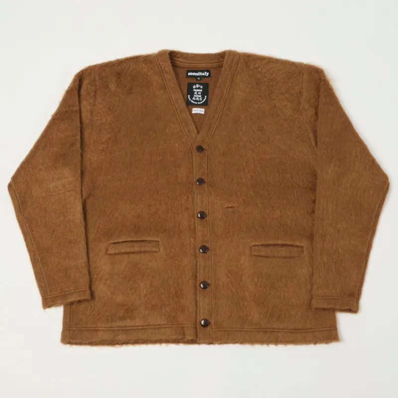 Monitaly x Minami 'Shoten' Shaggy-V Cardigan - Solid Camel sold by Son of a Stag