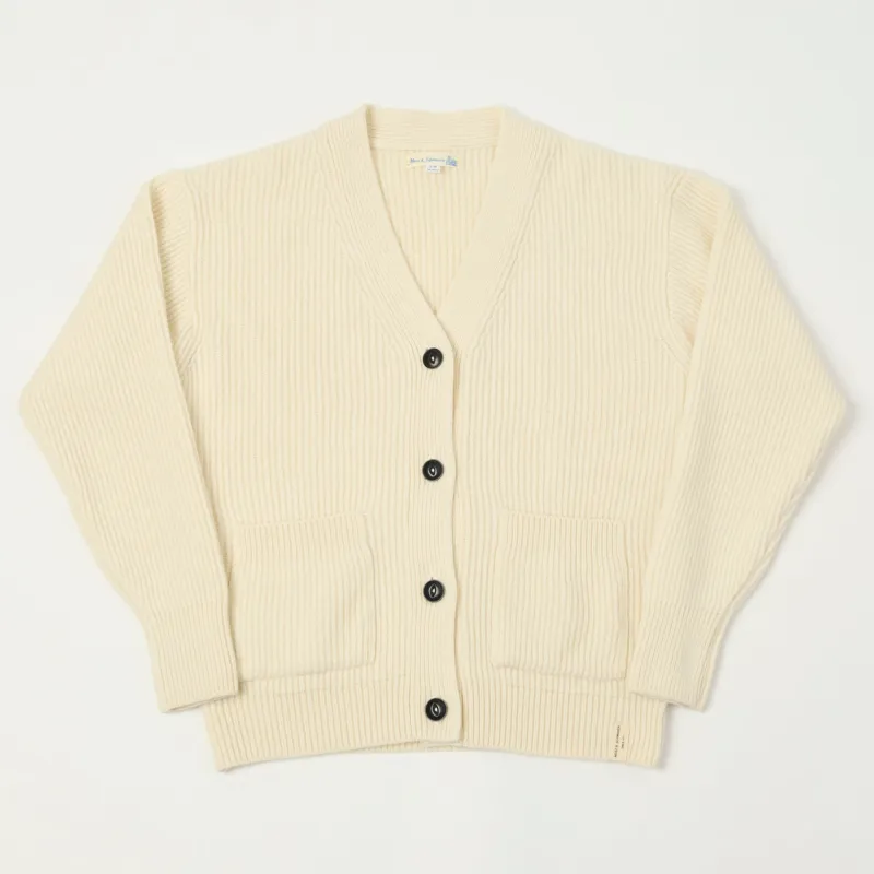 Merz b. Schwanen 'Good Basics' Merino Wool Cardigan - Nature sold by Son of a Stag