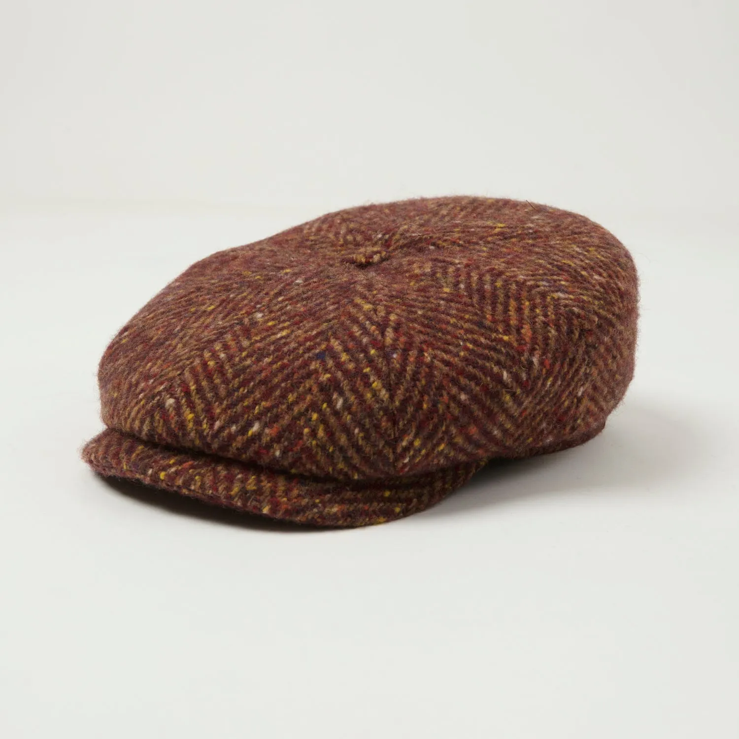 Stetson Herringbone Wool Flat Cap - Red sold by Son of a Stag