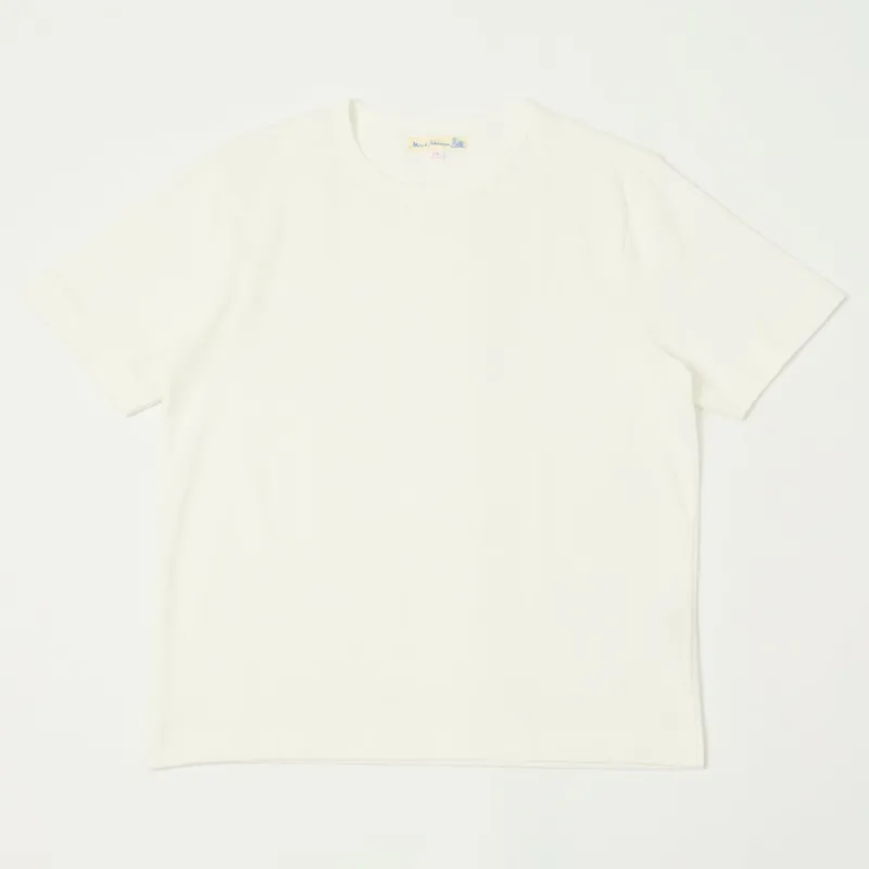 Merz b. Schwanen 2M15C Classic Cropped Jersey T-Shirt - White sold by Son of a Stag