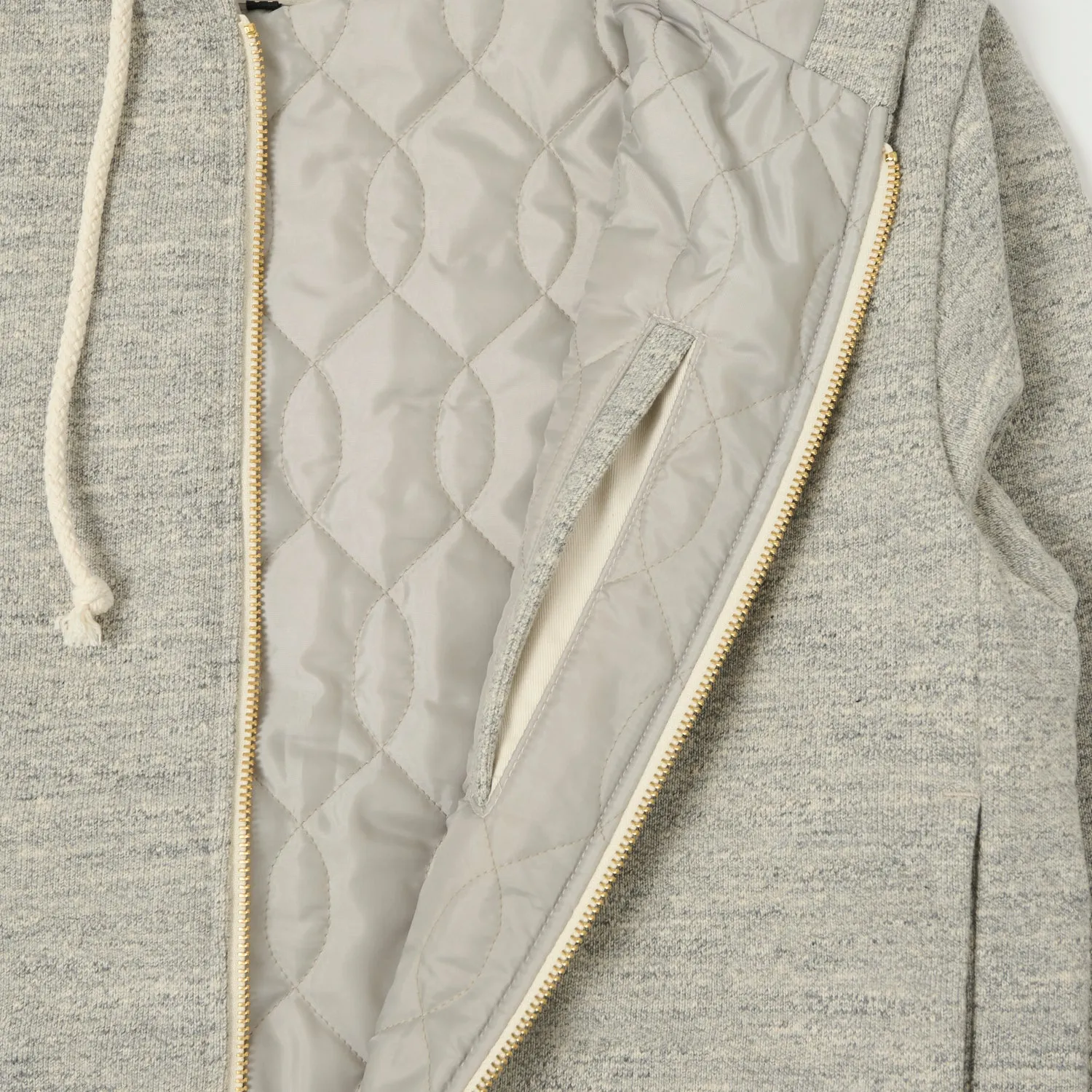 Jackman GG Padded Sweat Parka - Heather Grey sold by Son of a Stag product image thumbnail 3