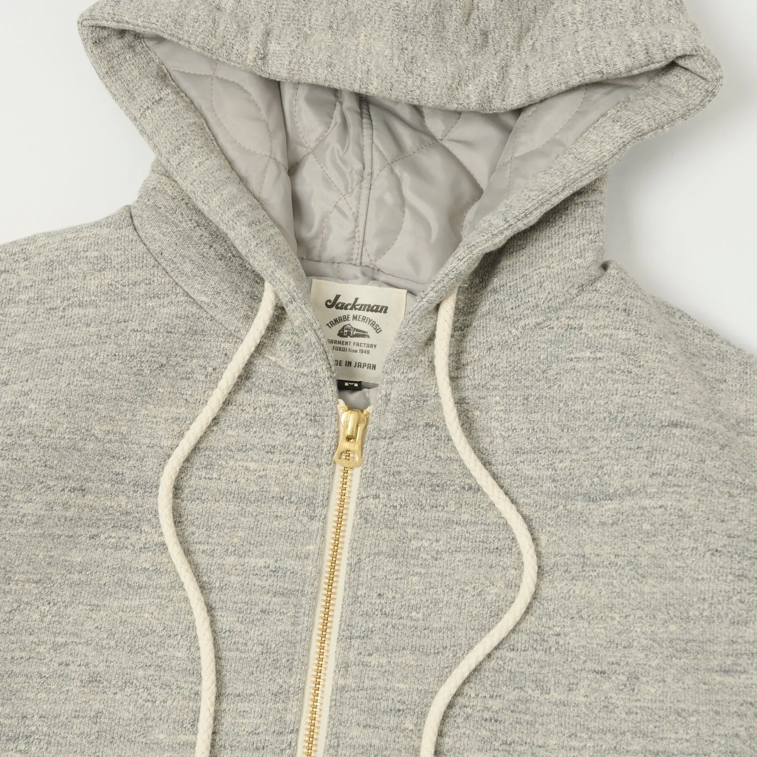 Jackman GG Padded Sweat Parka - Heather Grey sold by Son of a Stag product image thumbnail 2