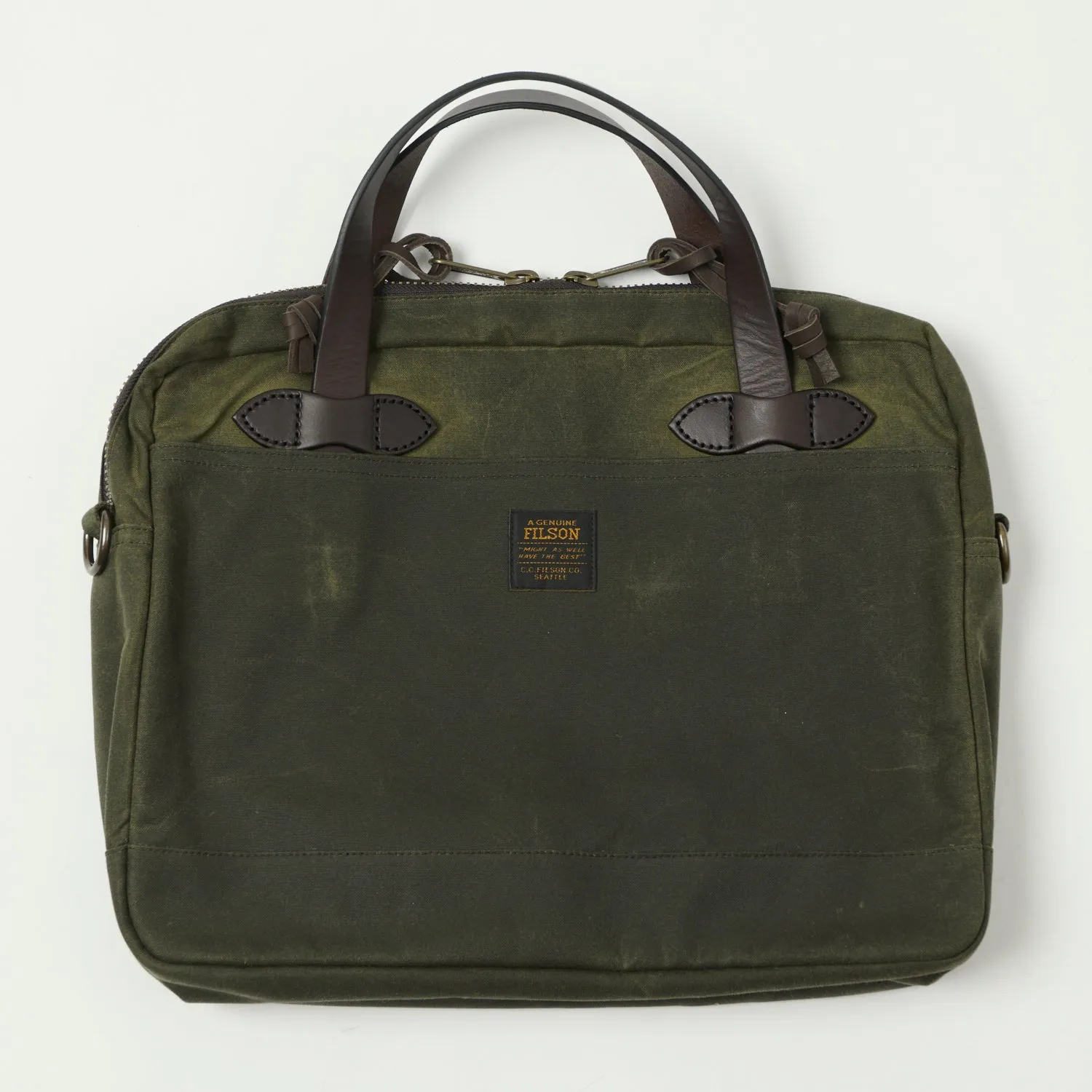 Filson Tin Cloth Compact Briefcase - Otter Green sold by Son of a Stag