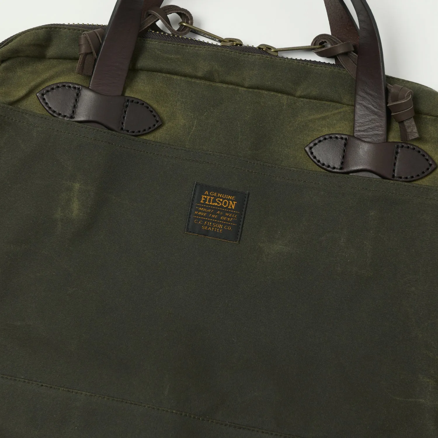 Filson Tin Cloth Compact Briefcase - Otter Green sold by Son of a Stag product image thumbnail 2