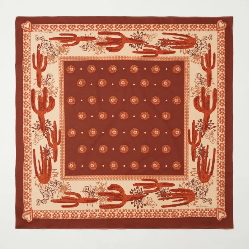 One Ear Brand 'Hikuri' (Cactus) Bandana - Gingerbread sold by Son of a Stag