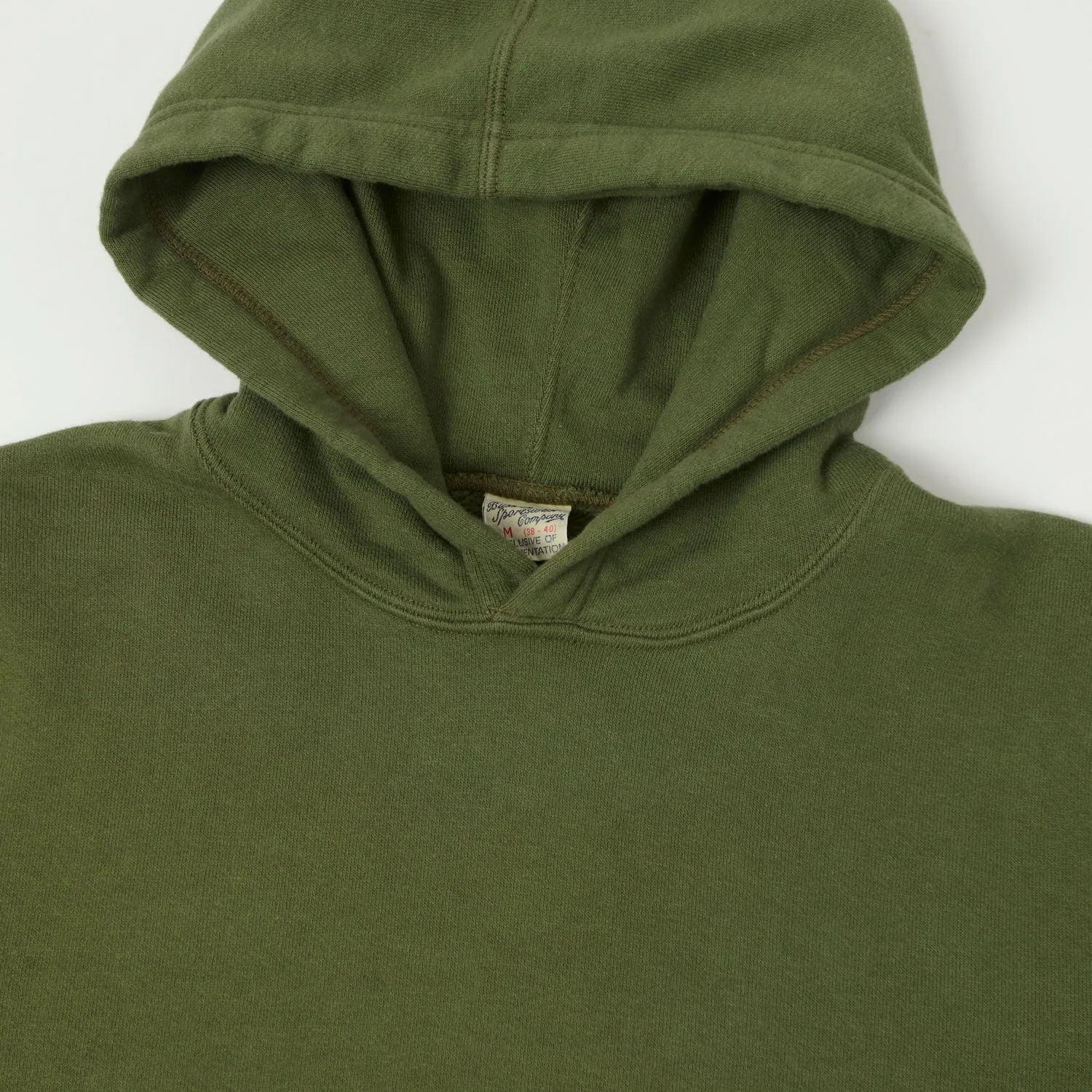 Buzz Rickson's Pullover Sweat Parka - Olive sold by Son of a Stag product image thumbnail 2