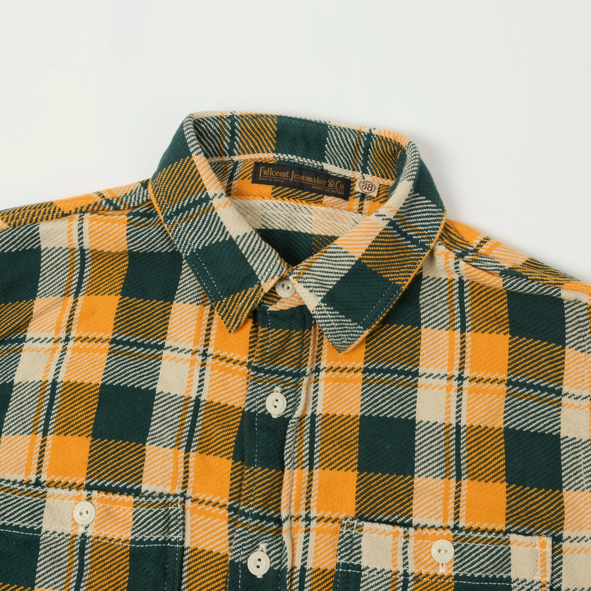 FULLCOUNT 4085 Check Flannel Shirt - Yellow/Green sold by Son of a Stag product image thumbnail 2