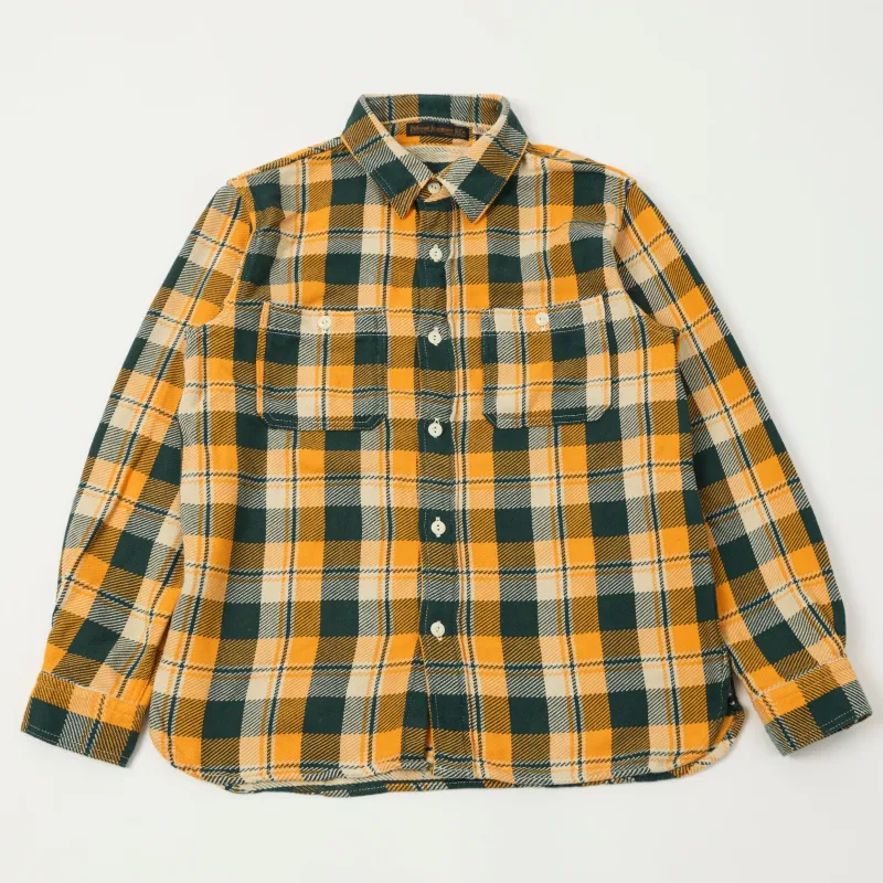 FULLCOUNT 4085 Check Flannel Shirt - Yellow/Green sold by Son of a Stag