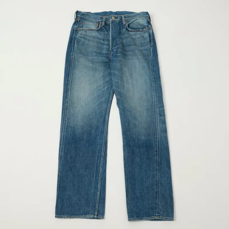 FULLCOUNT 1101SS 'Super Smooth' 11.5oz Loose Straight Jean - 'Dartford' Wash sold by Son of a Stag