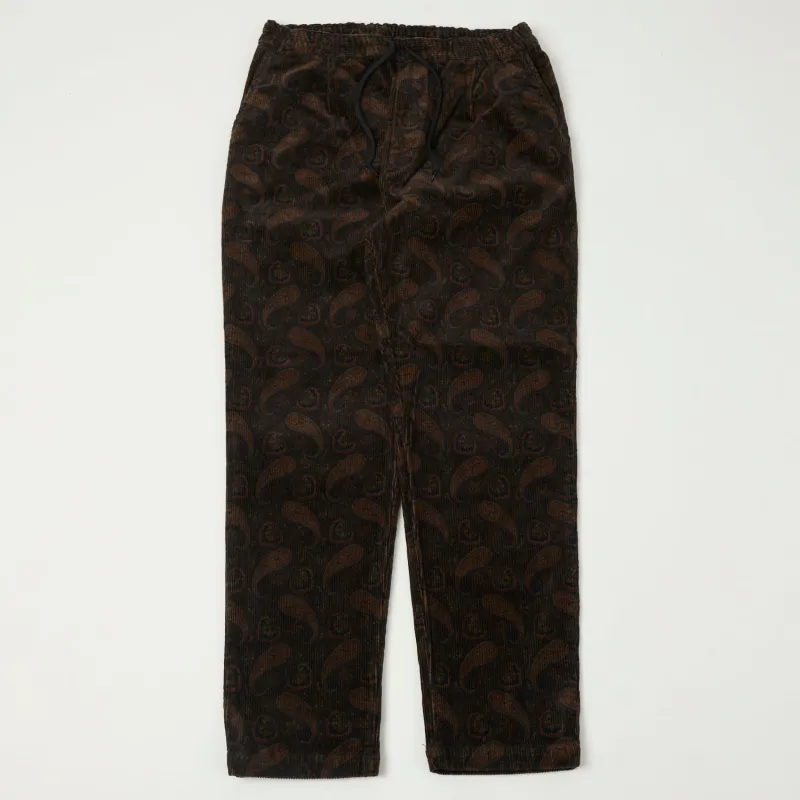 Spellbound Paisley Corduroy Easy Pants - Black sold by Son of a Stag